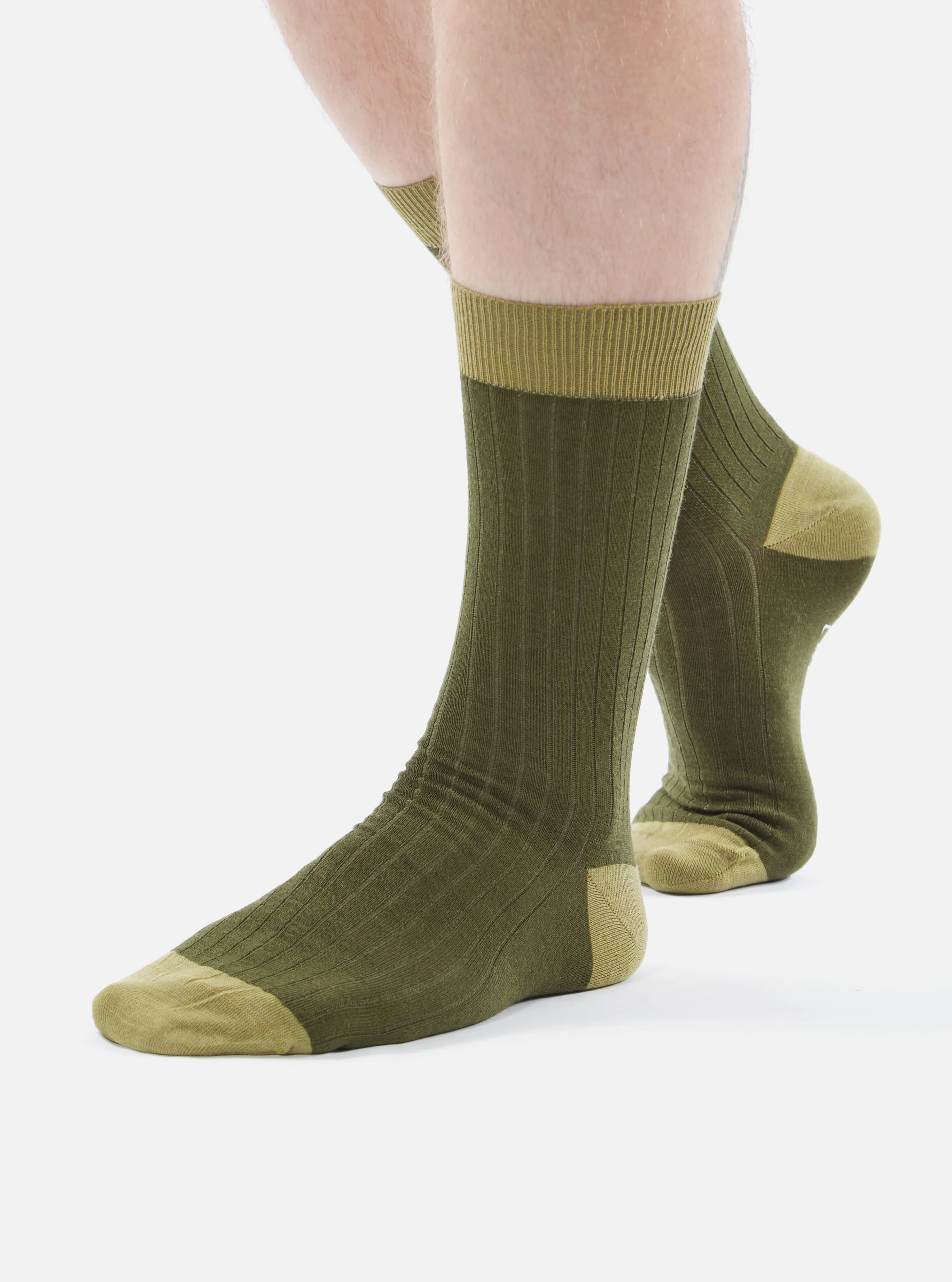 Universal Works Merino Classic Sock in Olive Merino sold by Universal Works product image thumbnail 3