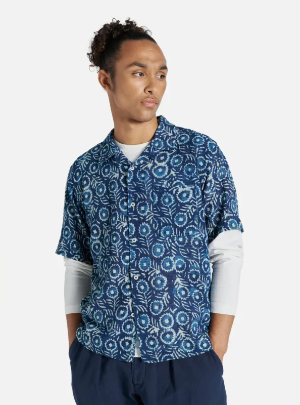 Universal Works Road Shirt in Indigo Winston Ripstop sold by Universal Works