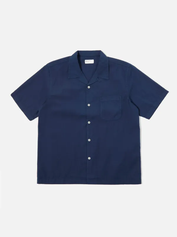 Universal Works Road Shirt in Navy Broad Cloth sold by Universal Works