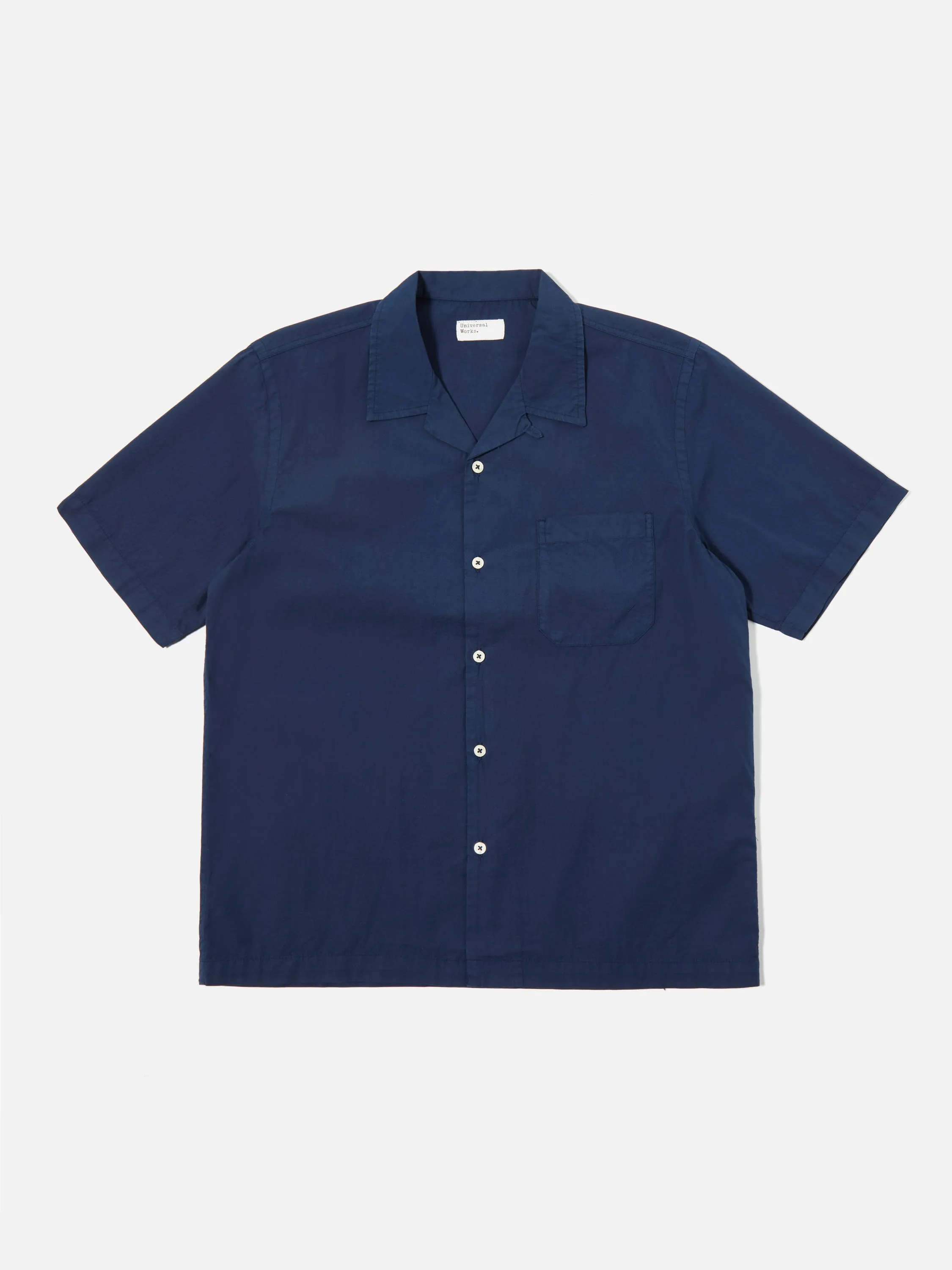 Universal Works Road Shirt in Navy Broad Cloth sold by Universal Works