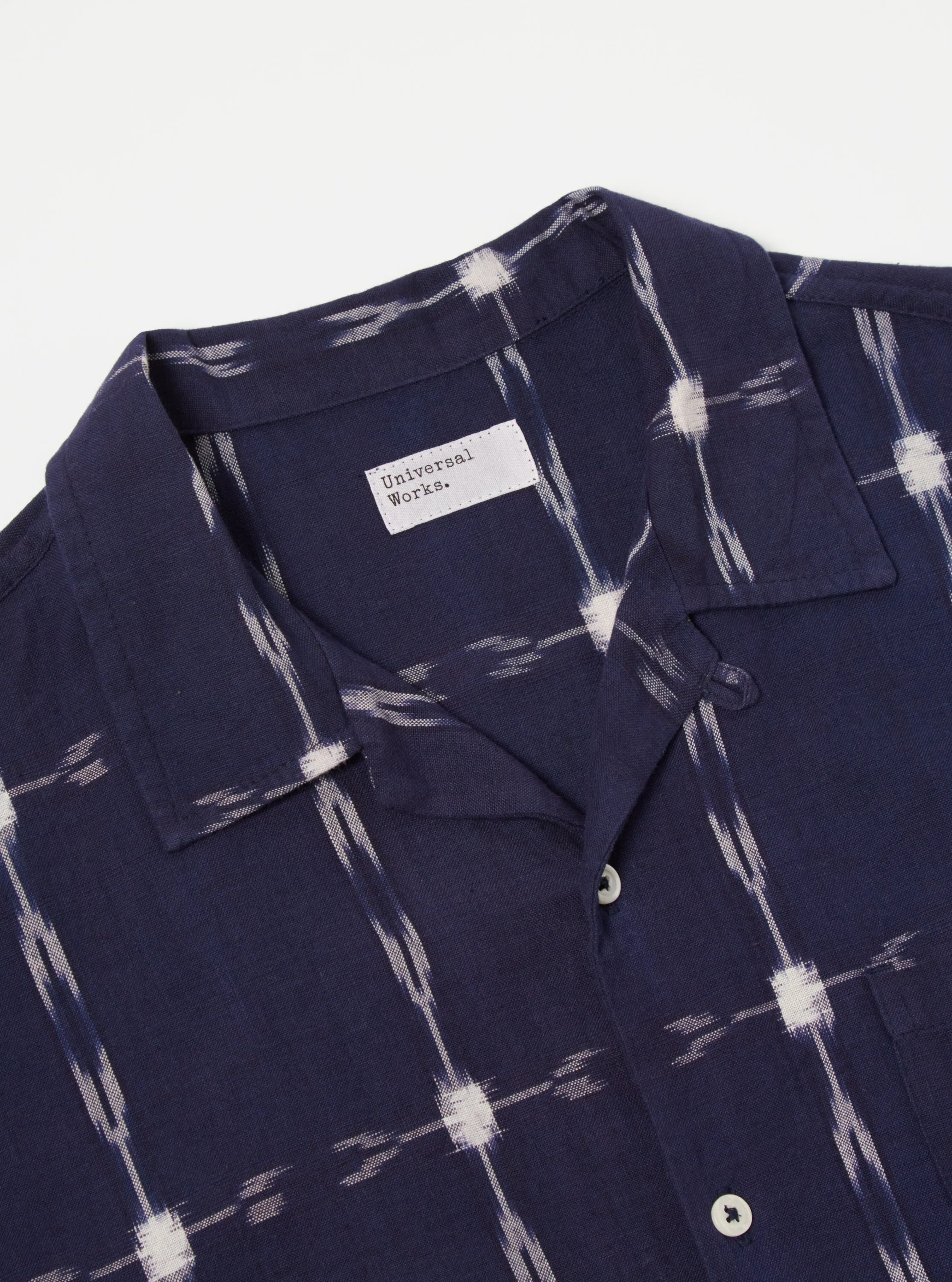 Universal Works Road Shirt in Indigo Indian Ikat sold by Universal Works product image thumbnail 4