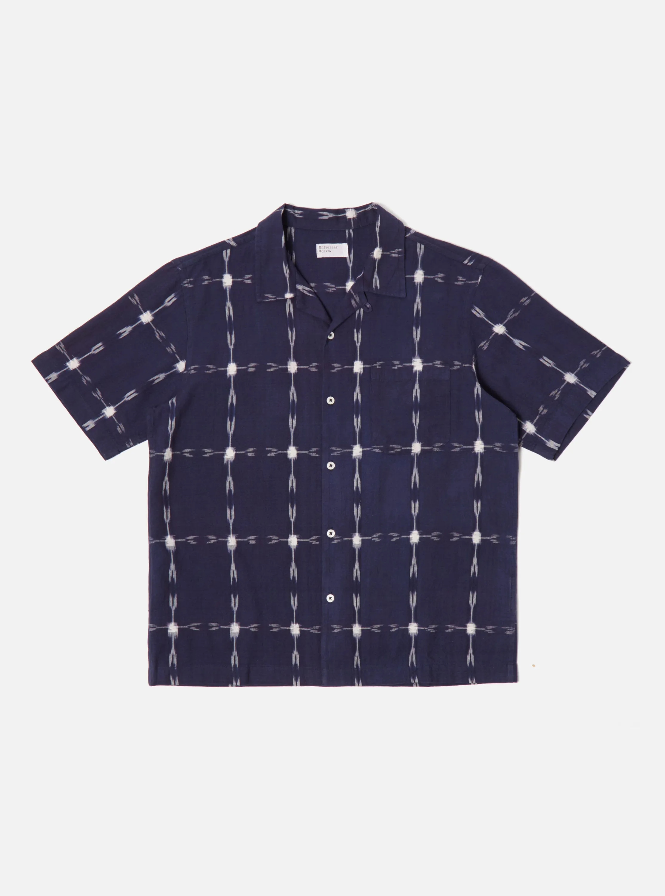 Universal Works Road Shirt in Indigo Indian Ikat sold by Universal Works product image thumbnail 2