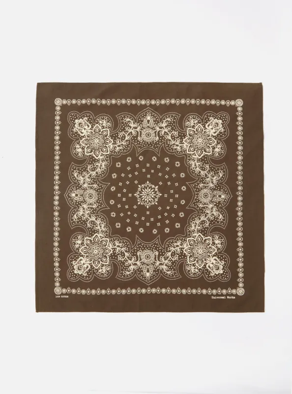 Universal Works Neckerchief in Olive Classic Bandana sold by Universal Works