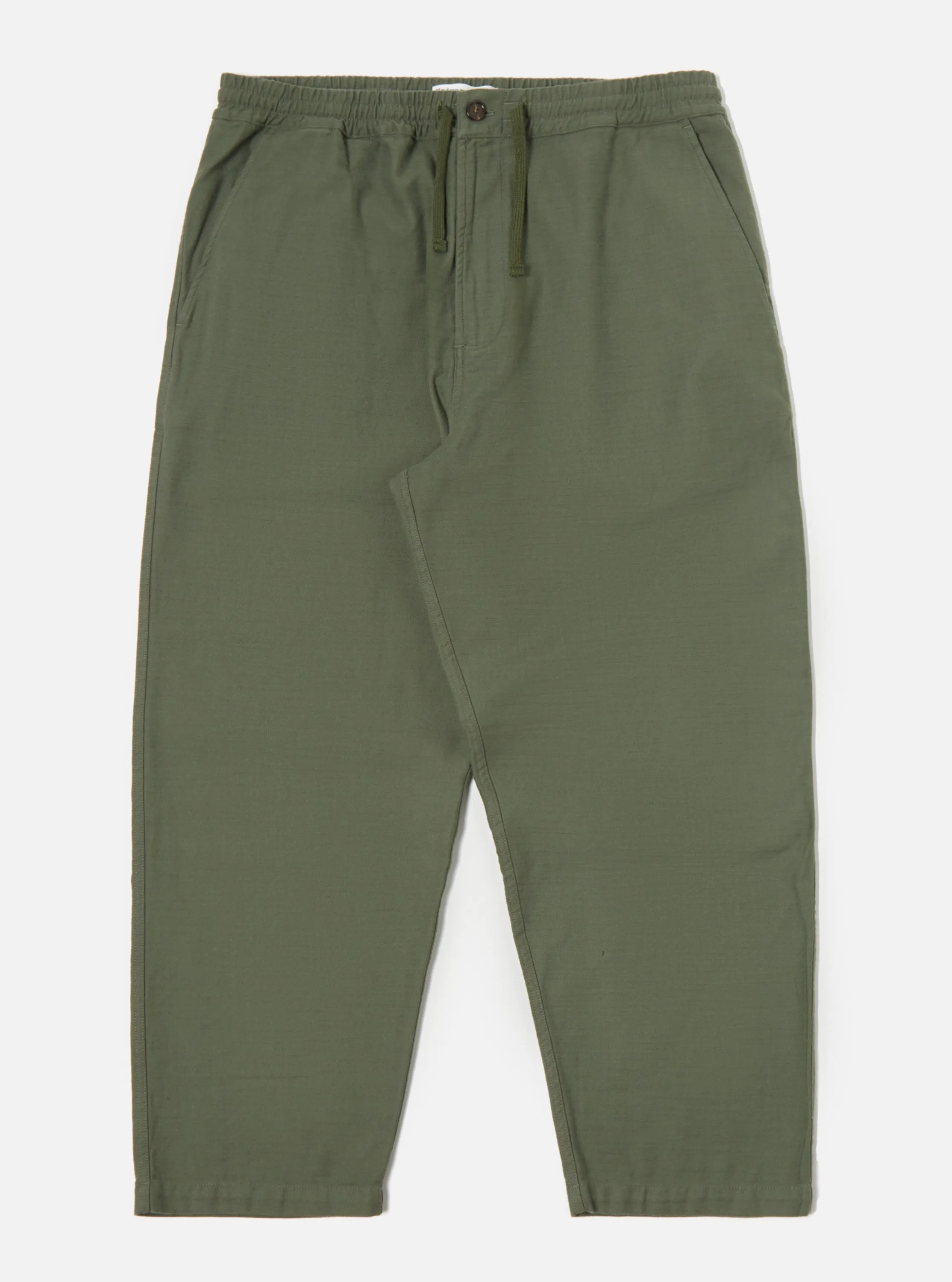 Universal Works Hi Water Trouser in Olive Slub Sateen sold by Universal Works product image thumbnail 2
