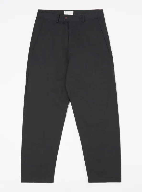 Universal Works Curved Pant in Black Twill sold by Universal Works
