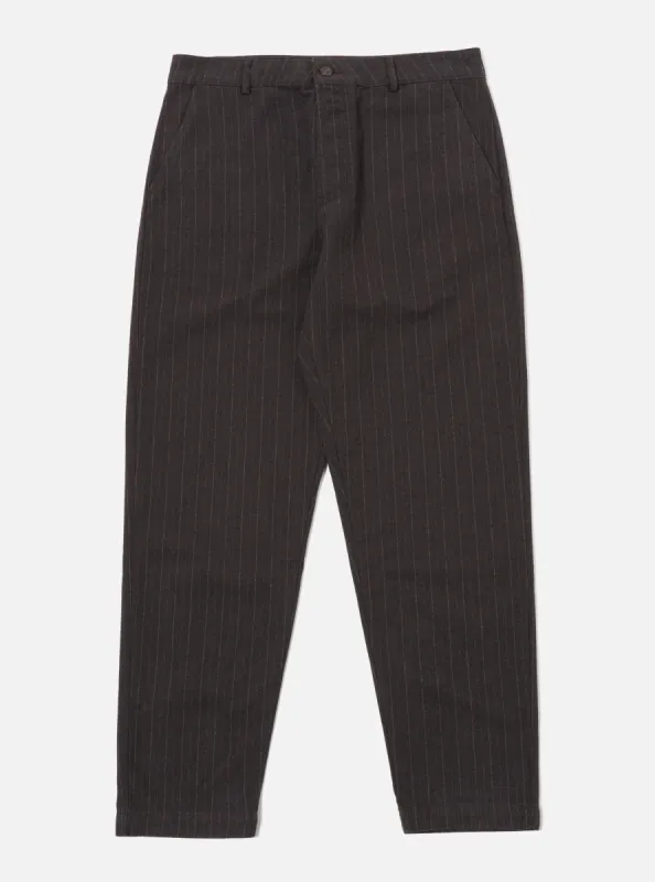 Universal Works Military Chino in Brown Italian Pinstripe sold by Universal Works