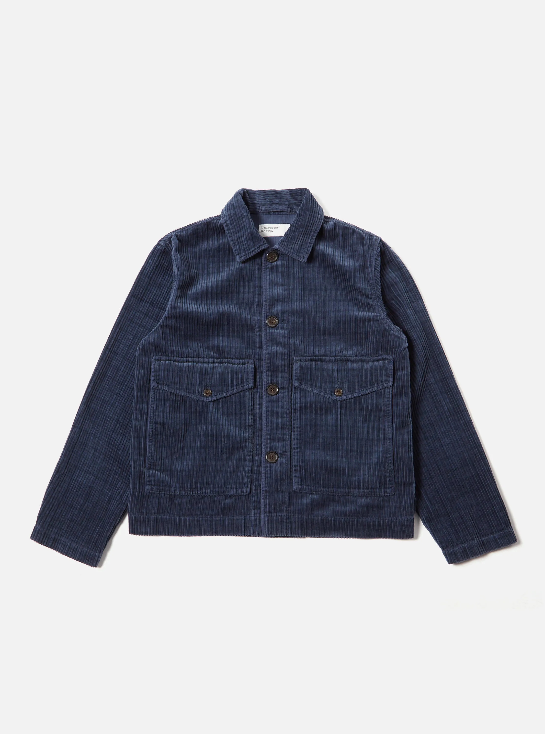 Universal Works Watchman II Jacket in Navy Houndstooth Cord sold by Universal Works