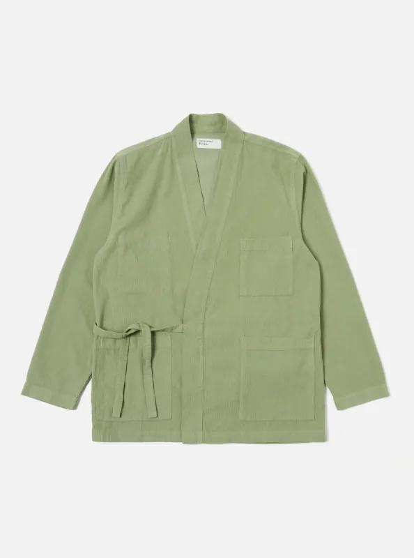 Universal Works Kyoto Work Jacket in Light Olive Fine Cord sold by Universal Works