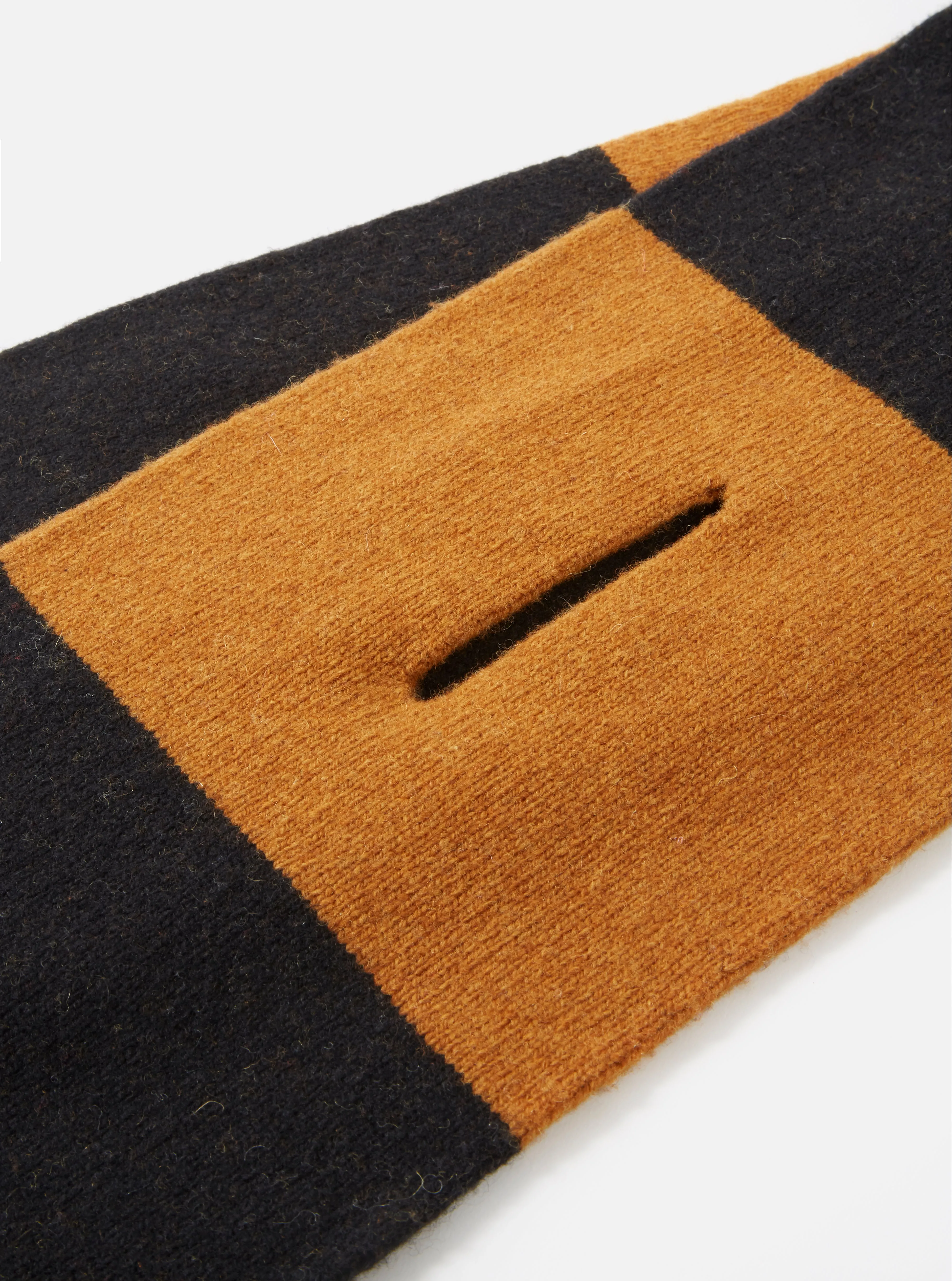 Universal Works Deluxe Football Scarf in Black/Gold Soft Wool sold by Universal Works product image thumbnail 2