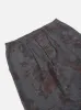 Universal Works Pleated Track Pant in Mid Grey Printed Flannel sold by Universal Works
