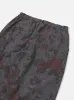 Universal Works Pleated Track Pant in Mid Grey Printed Flannel sold by Universal Works