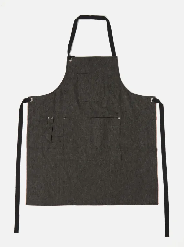 Universal Works Apron in Black Selvedge Denim sold by Universal Works