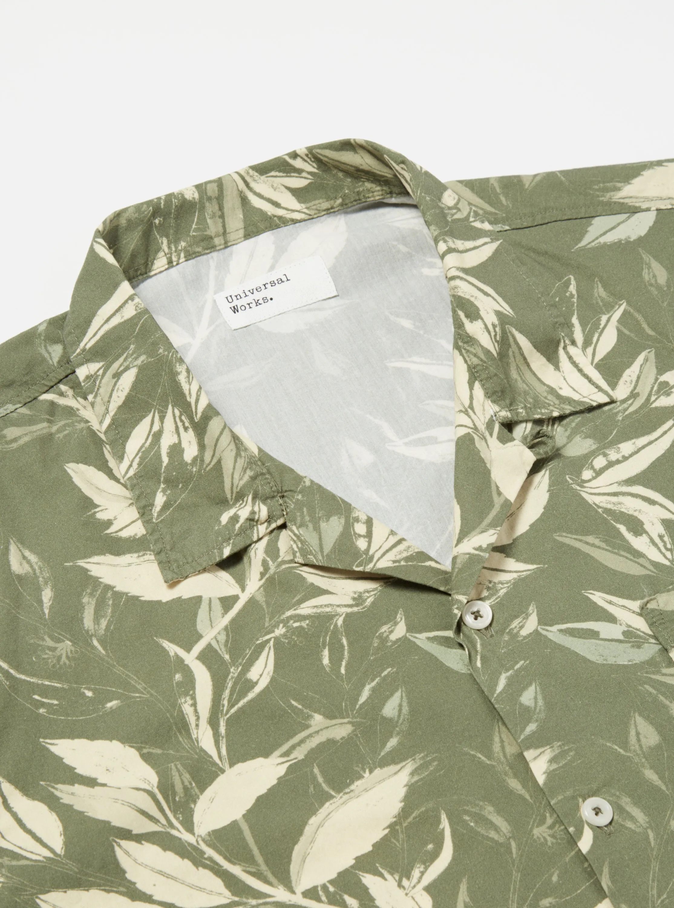Universal Works Road Shirt in Olive Organic Jungle Print sold by Universal Works product image thumbnail 4