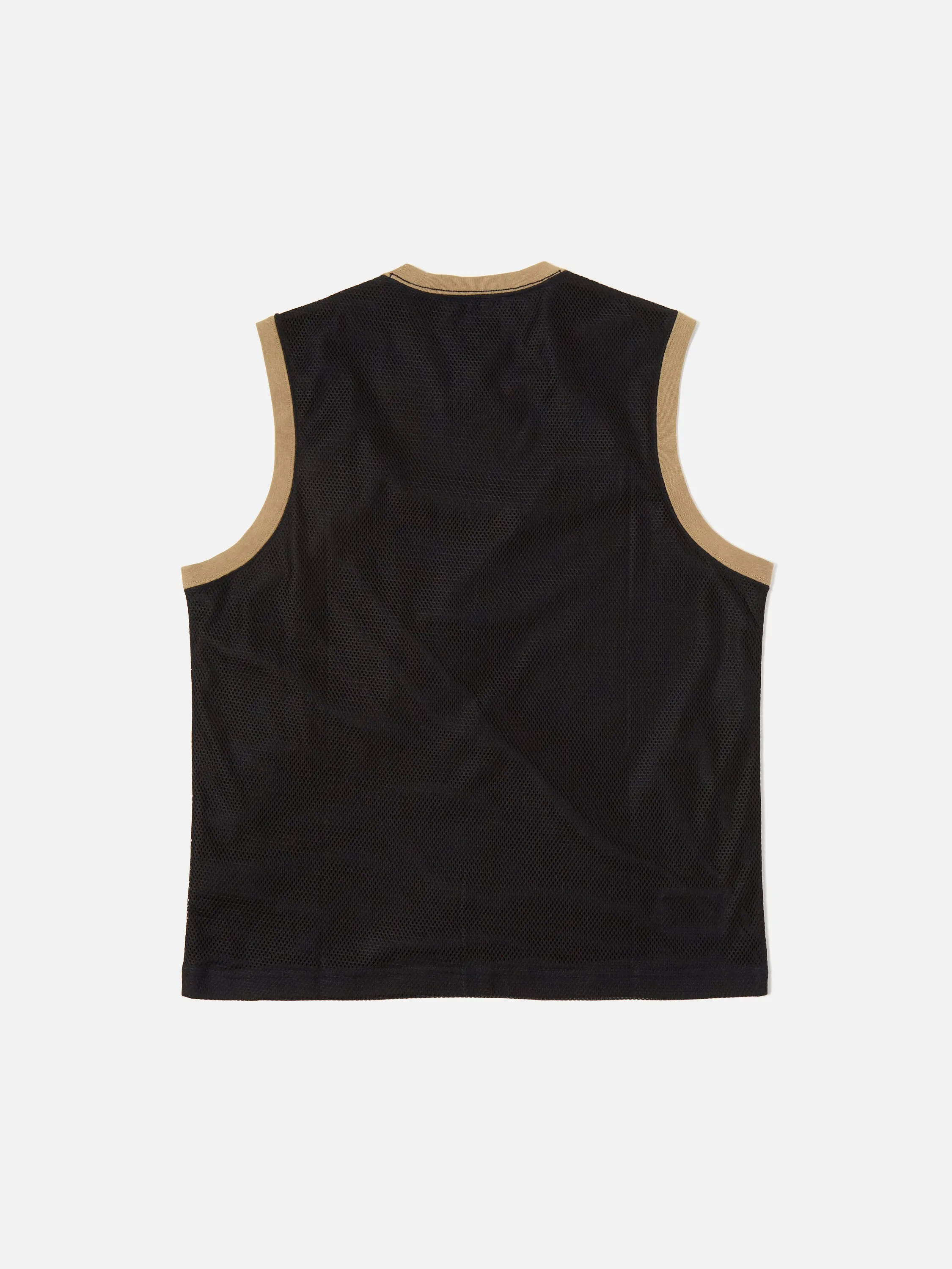 Universal Works Basketball Vest in Black/Navy Mesh/Single Jersey sold by Universal Works product image thumbnail 2