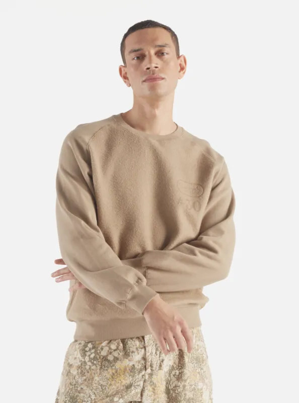 Universal Works Sweatshirt in Sand Brush Back Sweat #30 sold by Universal Works