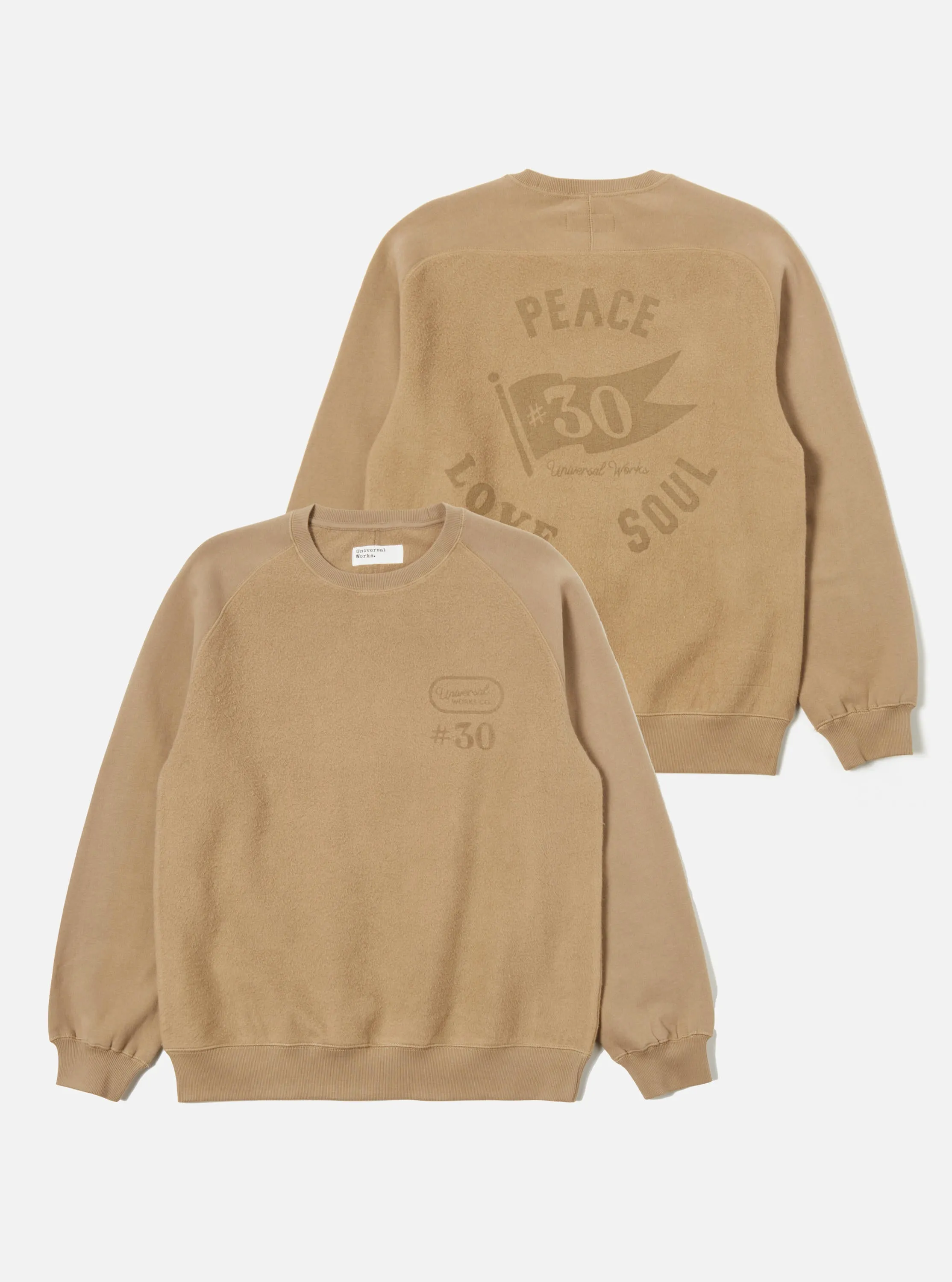 Universal Works Sweatshirt in Sand Brush Back Sweat #30 sold by Universal Works product image thumbnail 2