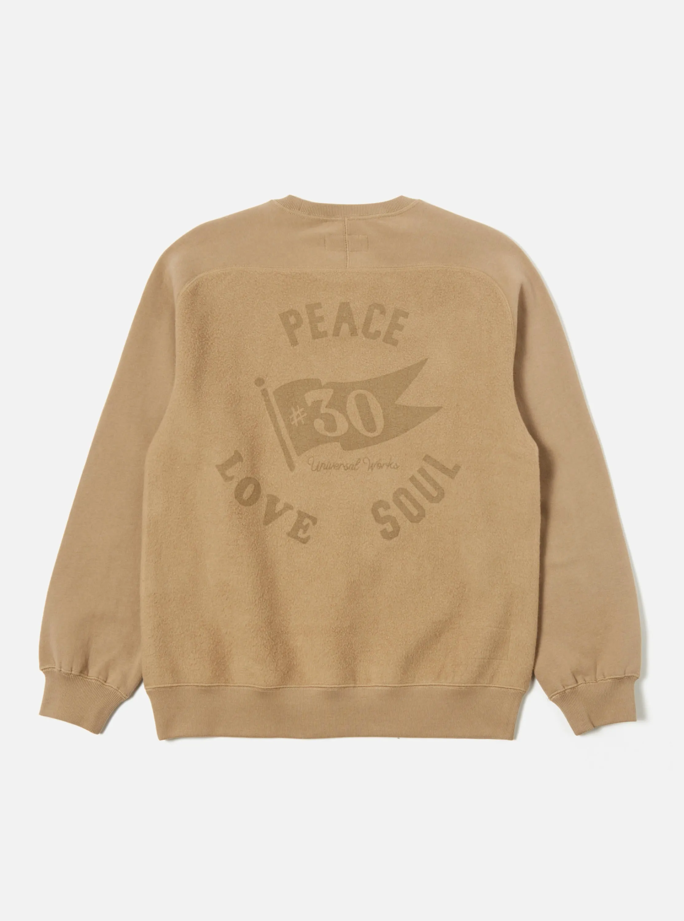Universal Works Sweatshirt in Sand Brush Back Sweat #30 sold by Universal Works product image thumbnail 4