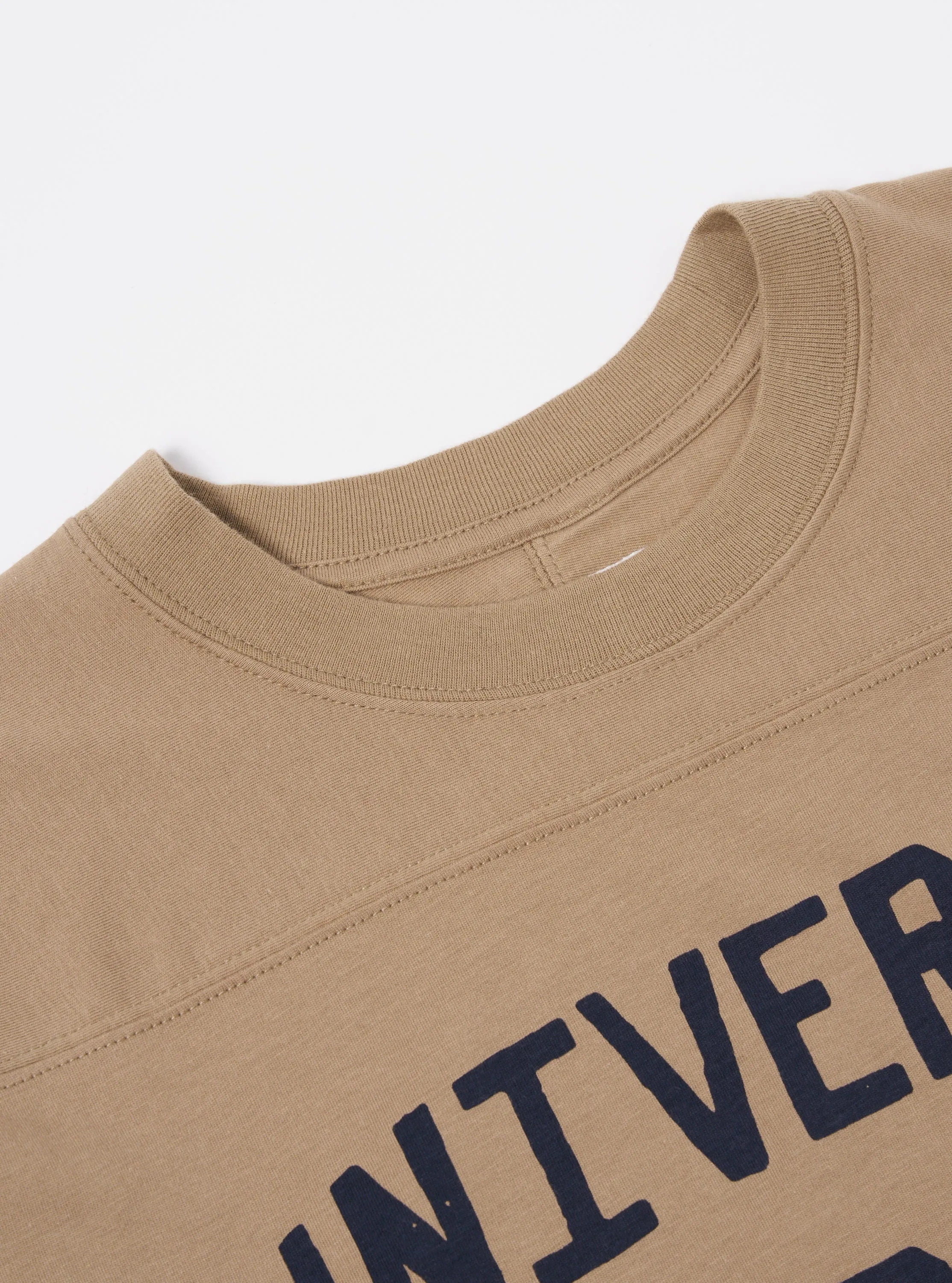 Universal Works Football T Shirt in Sand Single Jersey UW31 sold by Universal Works product image thumbnail 3