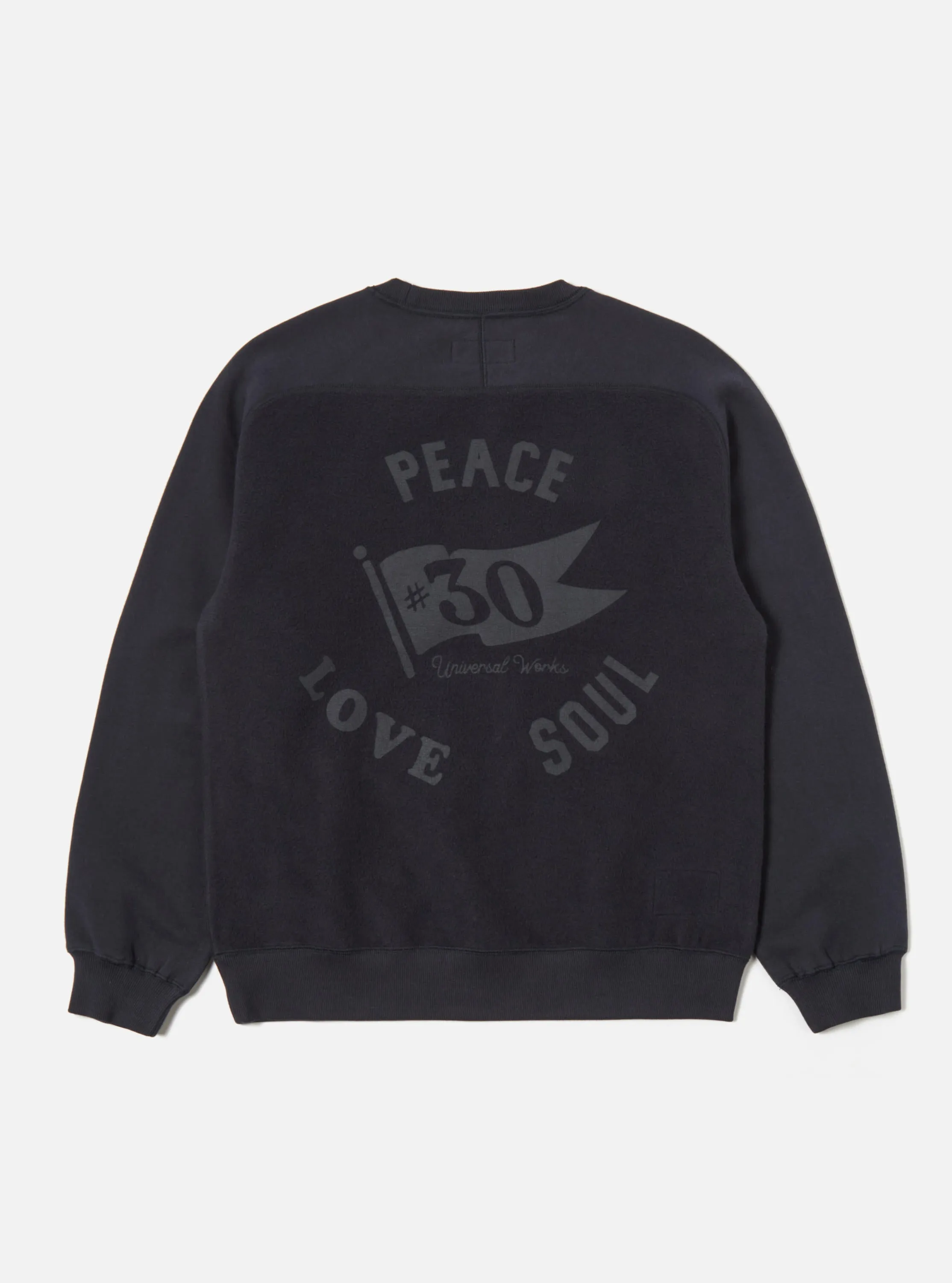Universal Works Sweatshirt in Navy Brush Back Sweat #30 sold by Universal Works product image thumbnail 4