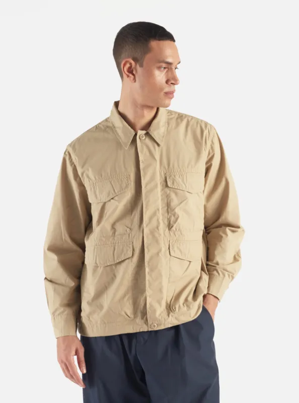 Universal Works Parachute Field Jacket in Sand Recycled Poly Tech sold by Universal Works