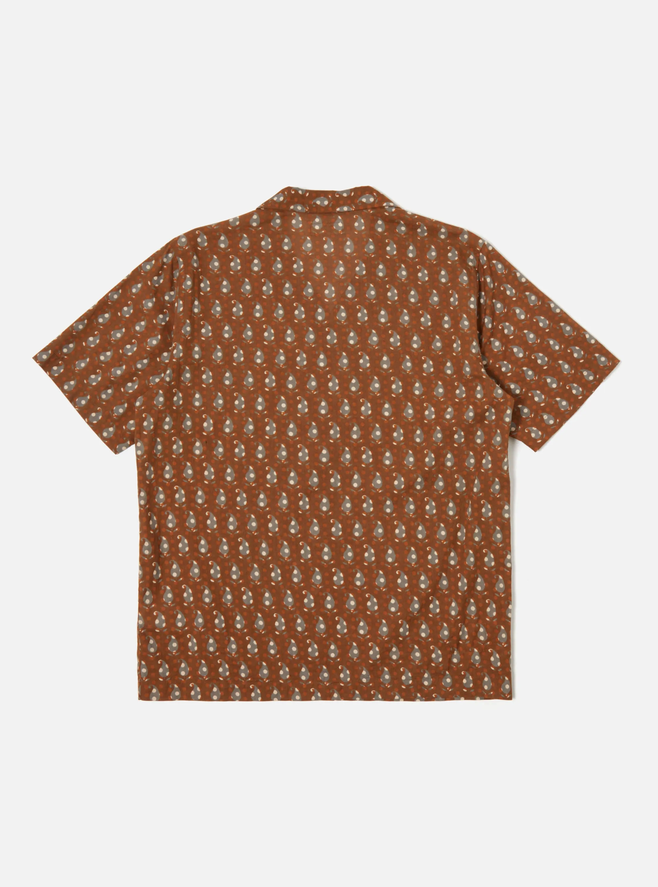 Universal Works Road Shirt in Brown Paisley Block Print sold by Universal Works product image thumbnail 3
