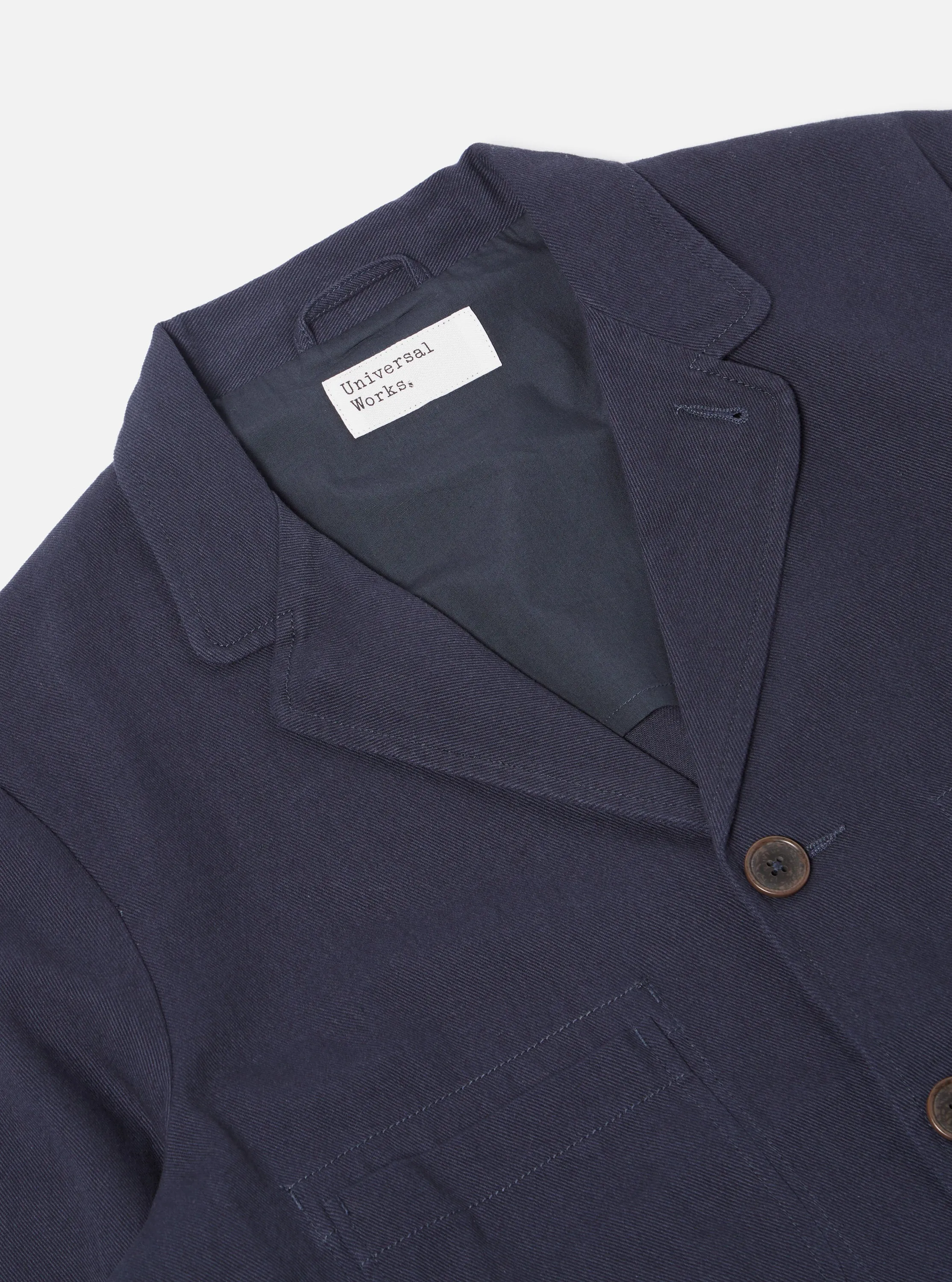 Universal Works Five Pocket Jacket in Navy Winter Twill sold by Universal Works product image thumbnail 3
