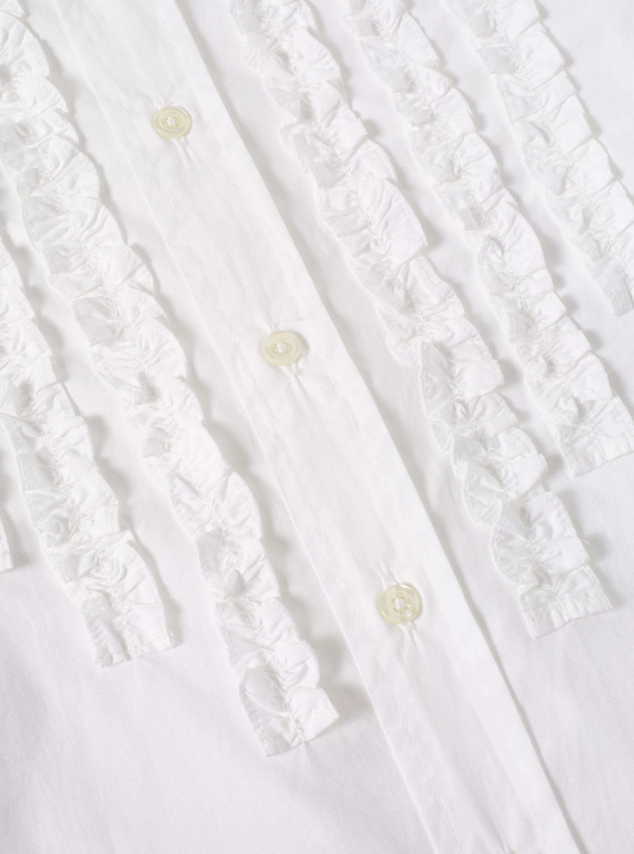 Universal Works Frill Shirt in White Poplin sold by Universal Works product image thumbnail 5