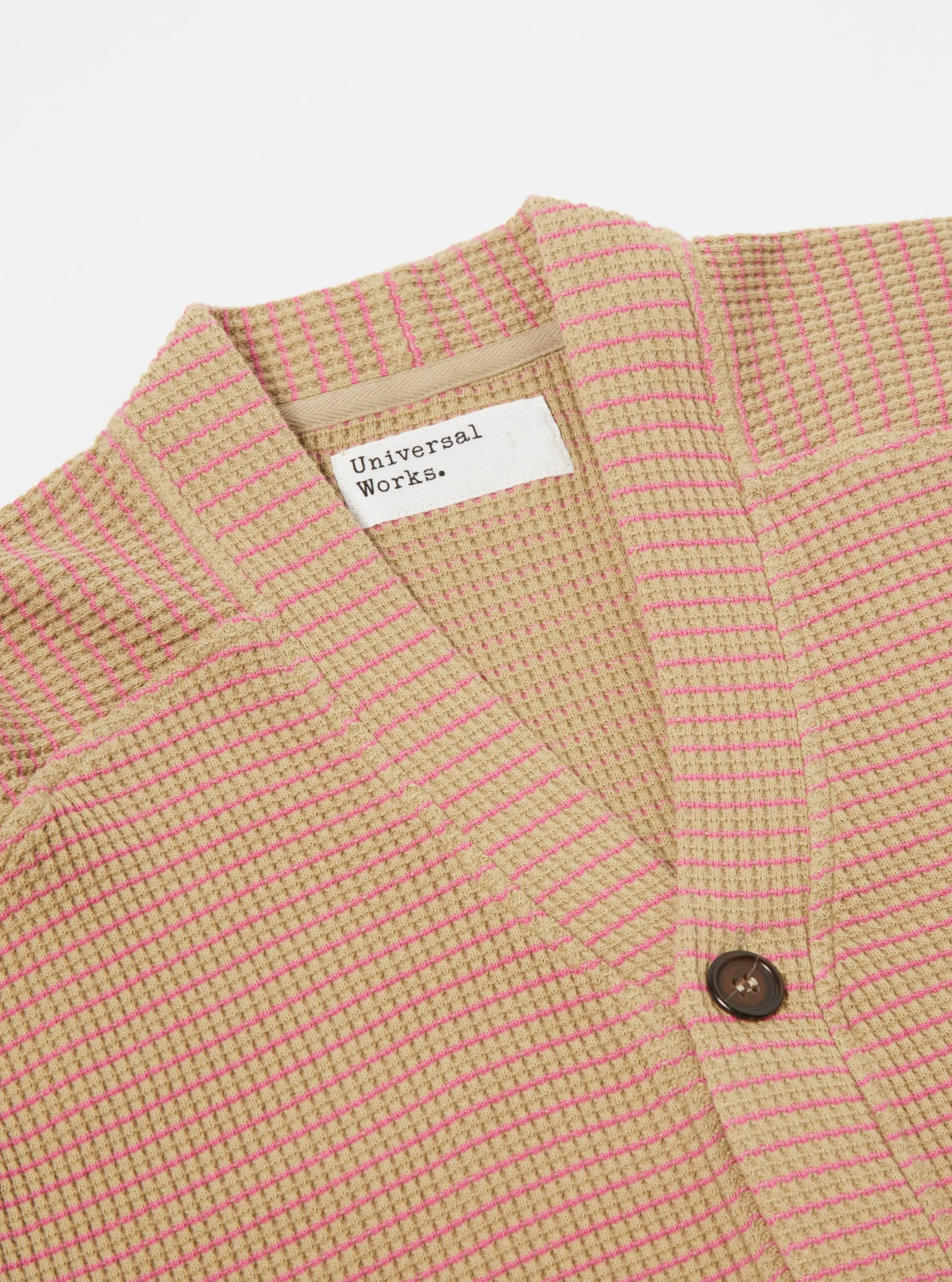 Universal Works Dickie Cardigan in Summer Oak Fluro Cotton sold by Universal Works product image thumbnail 4