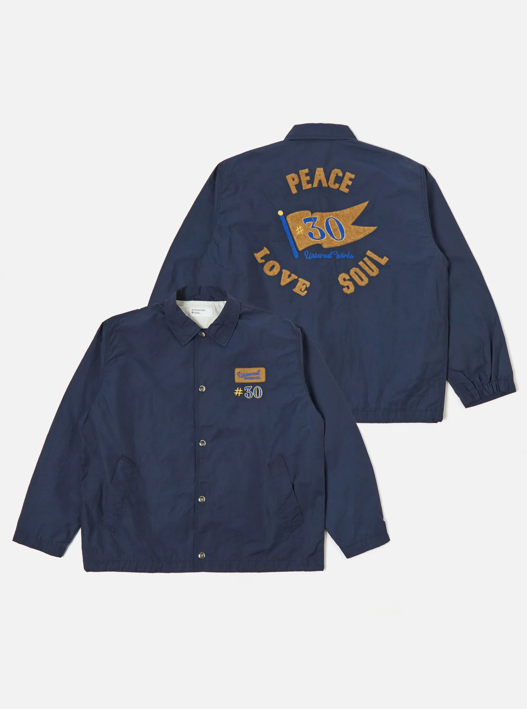Universal Works Embroidered Head Coach Jacket in Navy Halley Ripstop sold by Universal Works product image thumbnail 2