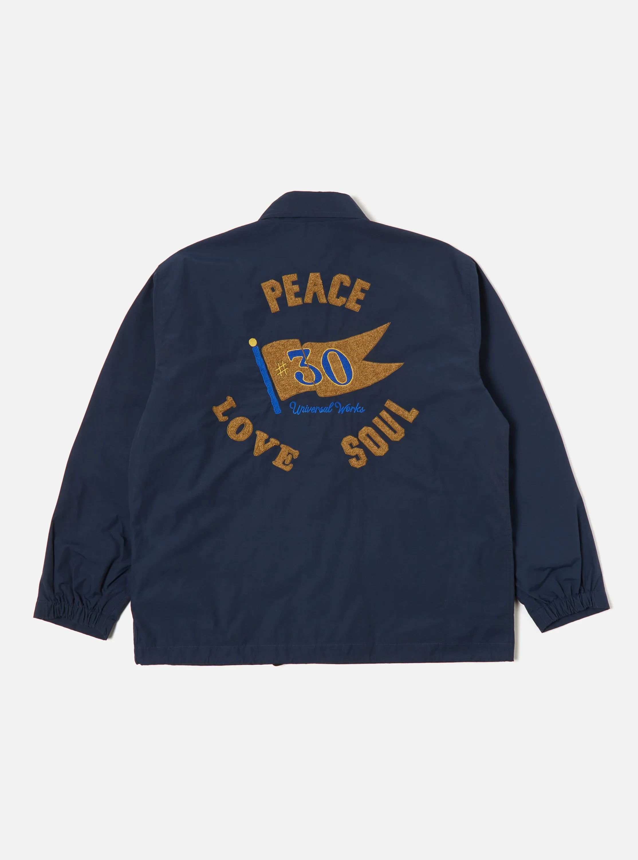 Universal Works Embroidered Head Coach Jacket in Navy Halley Ripstop sold by Universal Works product image thumbnail 4
