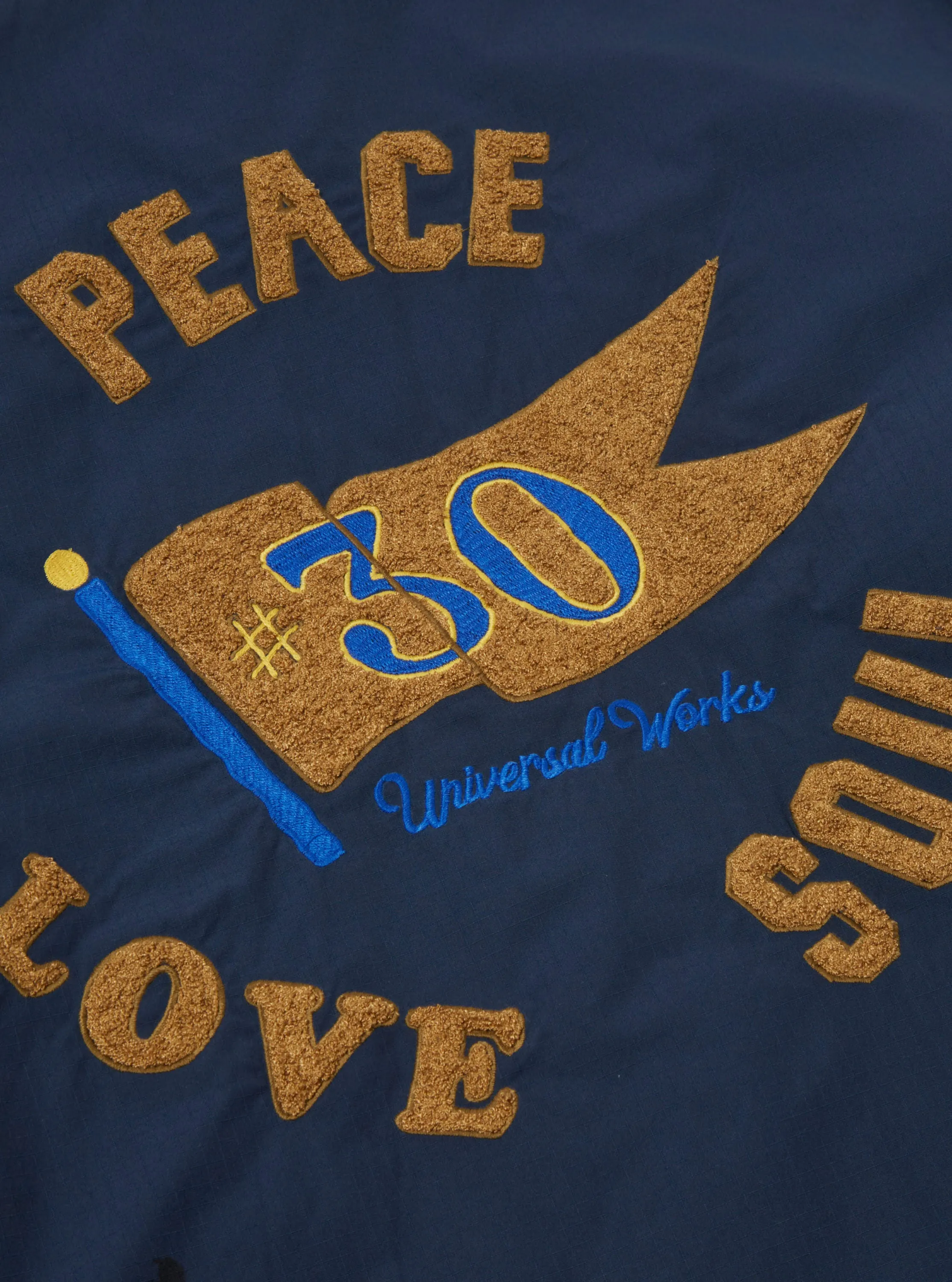 Universal Works Embroidered Head Coach Jacket in Navy Halley Ripstop sold by Universal Works product image thumbnail 5