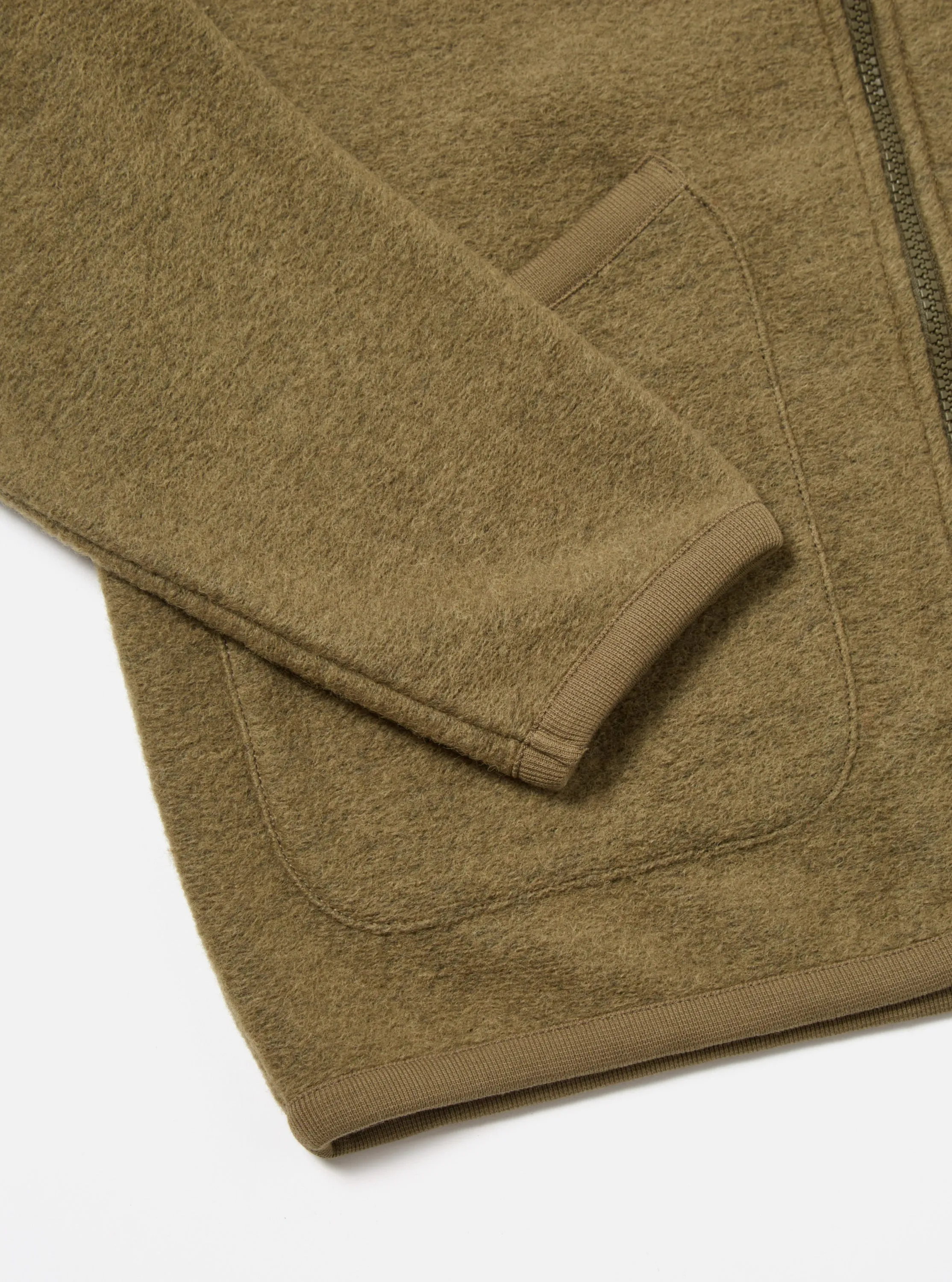 Universal Works Zip Bomber in Lovat Wool Fleece sold by Universal Works product image thumbnail 5