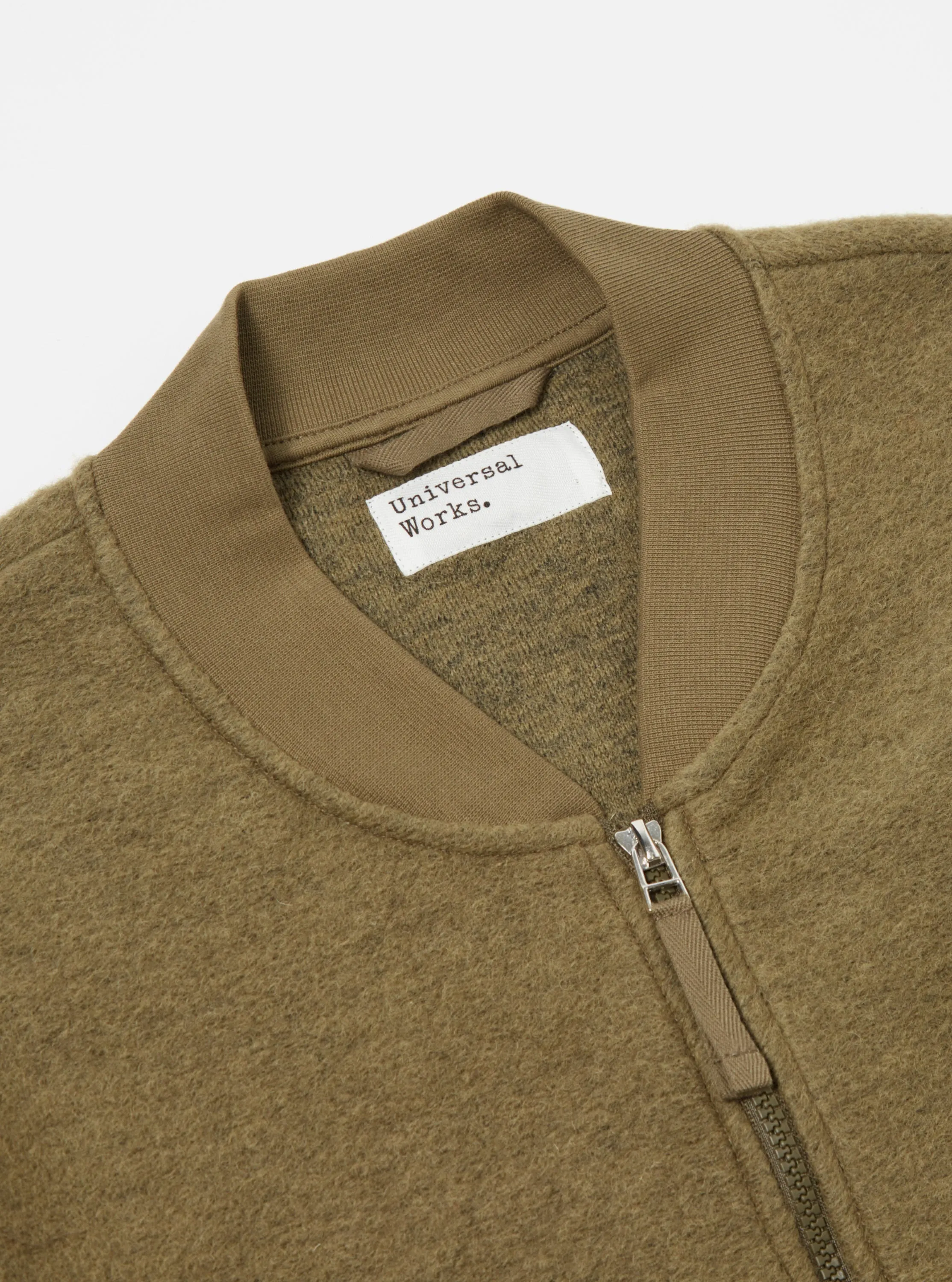 Universal Works Zip Bomber in Lovat Wool Fleece sold by Universal Works product image thumbnail 3