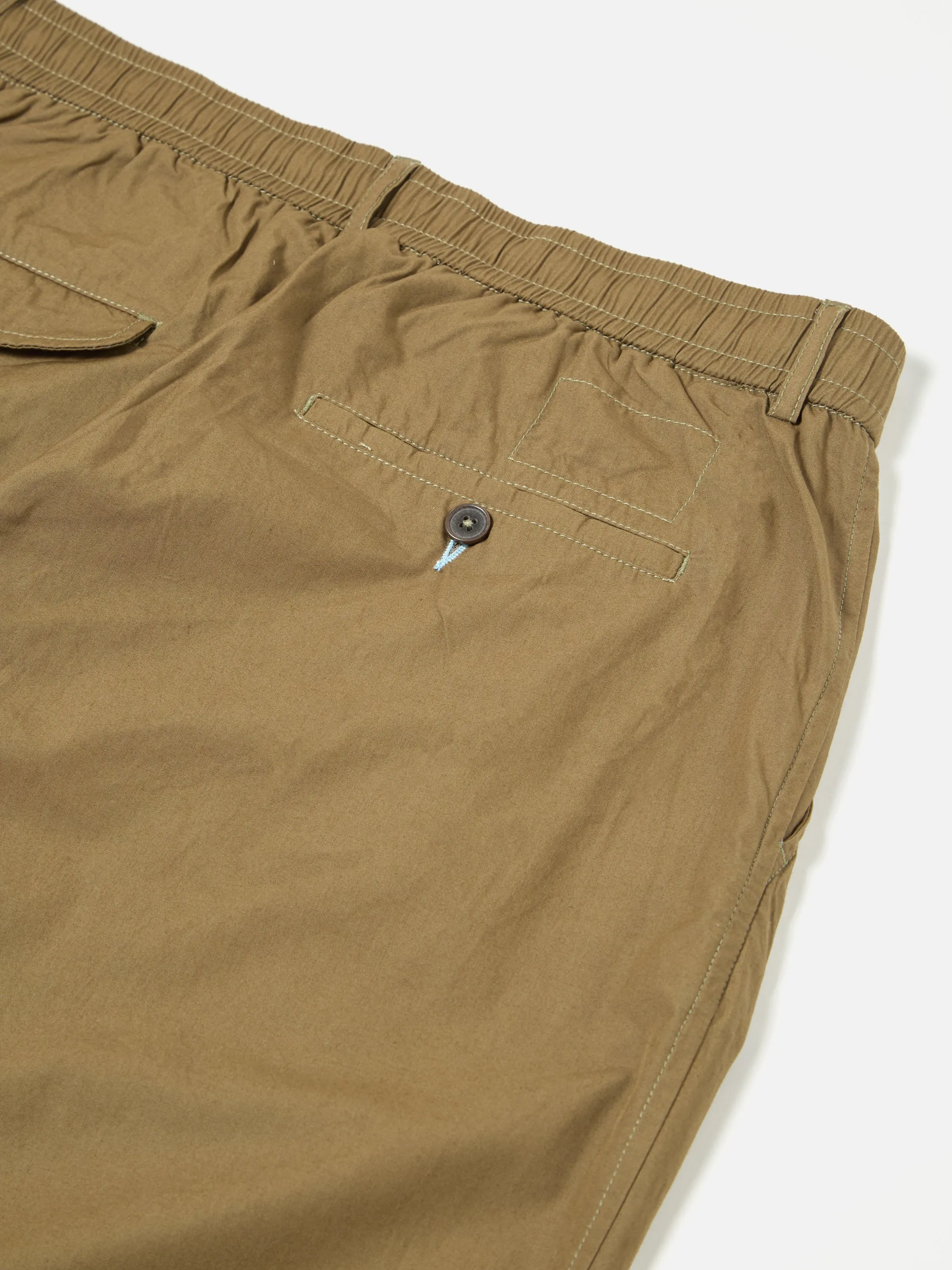 Universal Works Pleated Track Pant in Khaki Broad Cloth sold by Universal Works product image thumbnail 5
