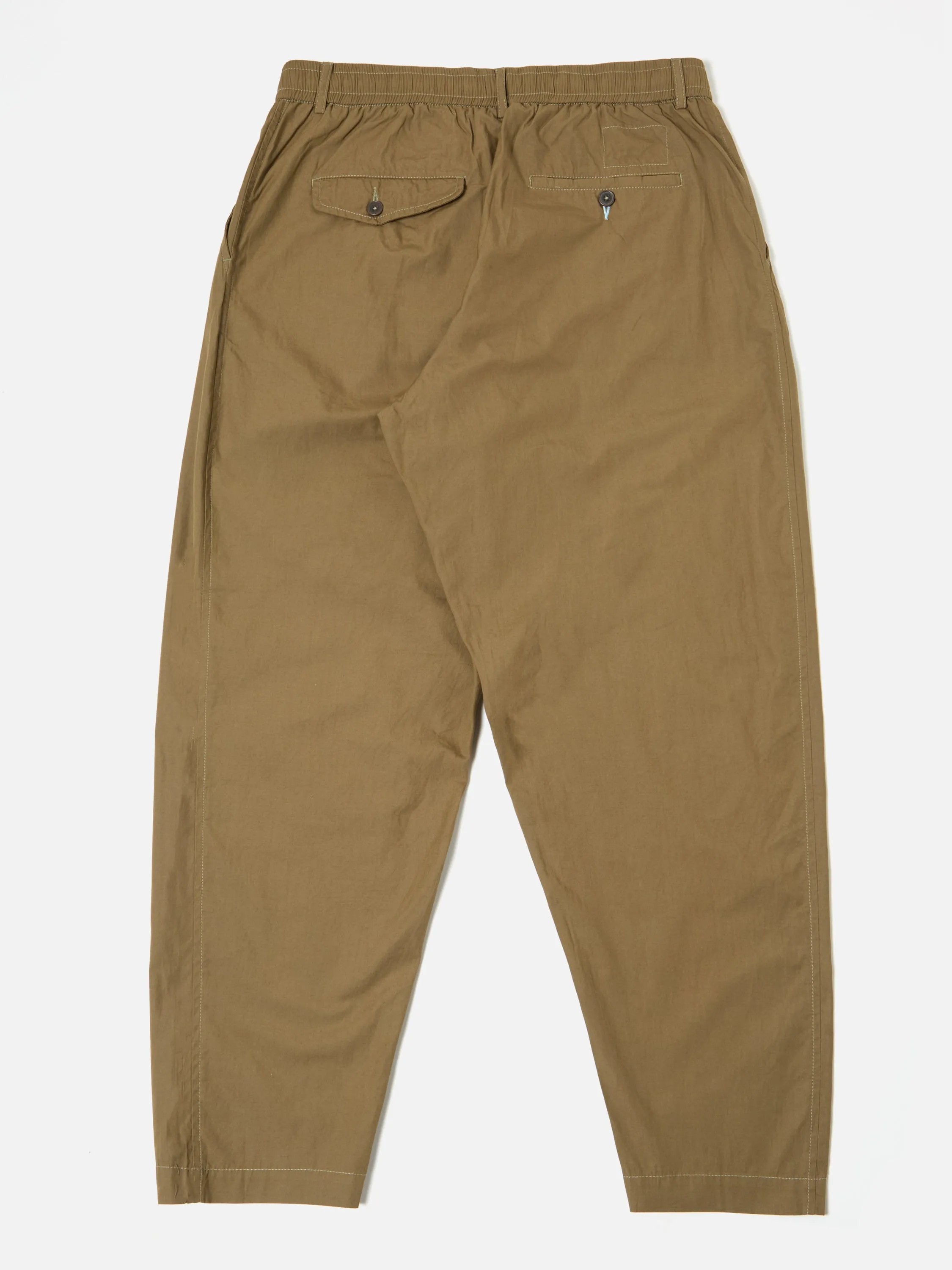 Universal Works Pleated Track Pant in Khaki Broad Cloth sold by Universal Works product image thumbnail 3
