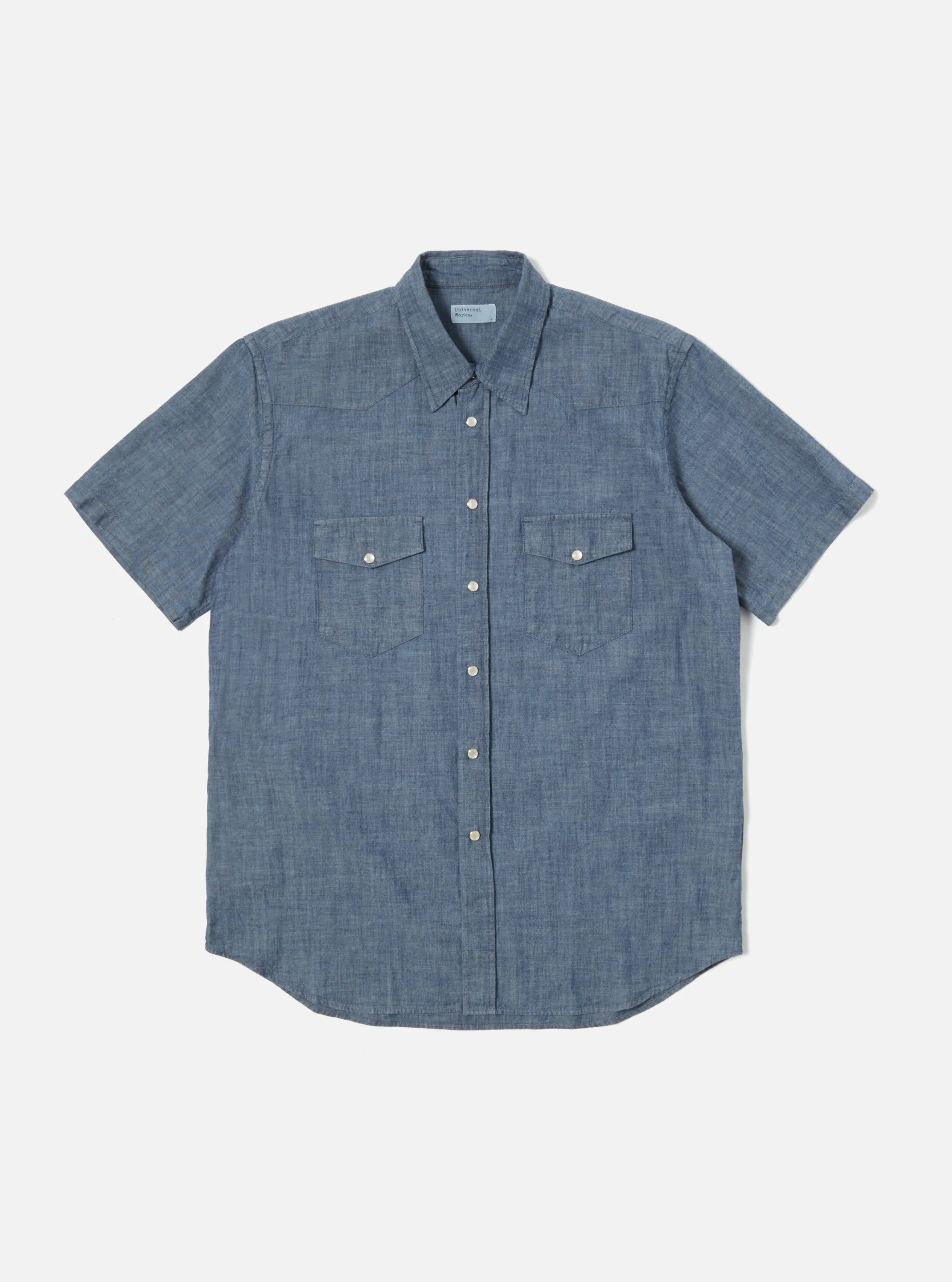 Universal Works Western Garage Shirt in Indigo Chambray sold by Universal Works product image thumbnail 2