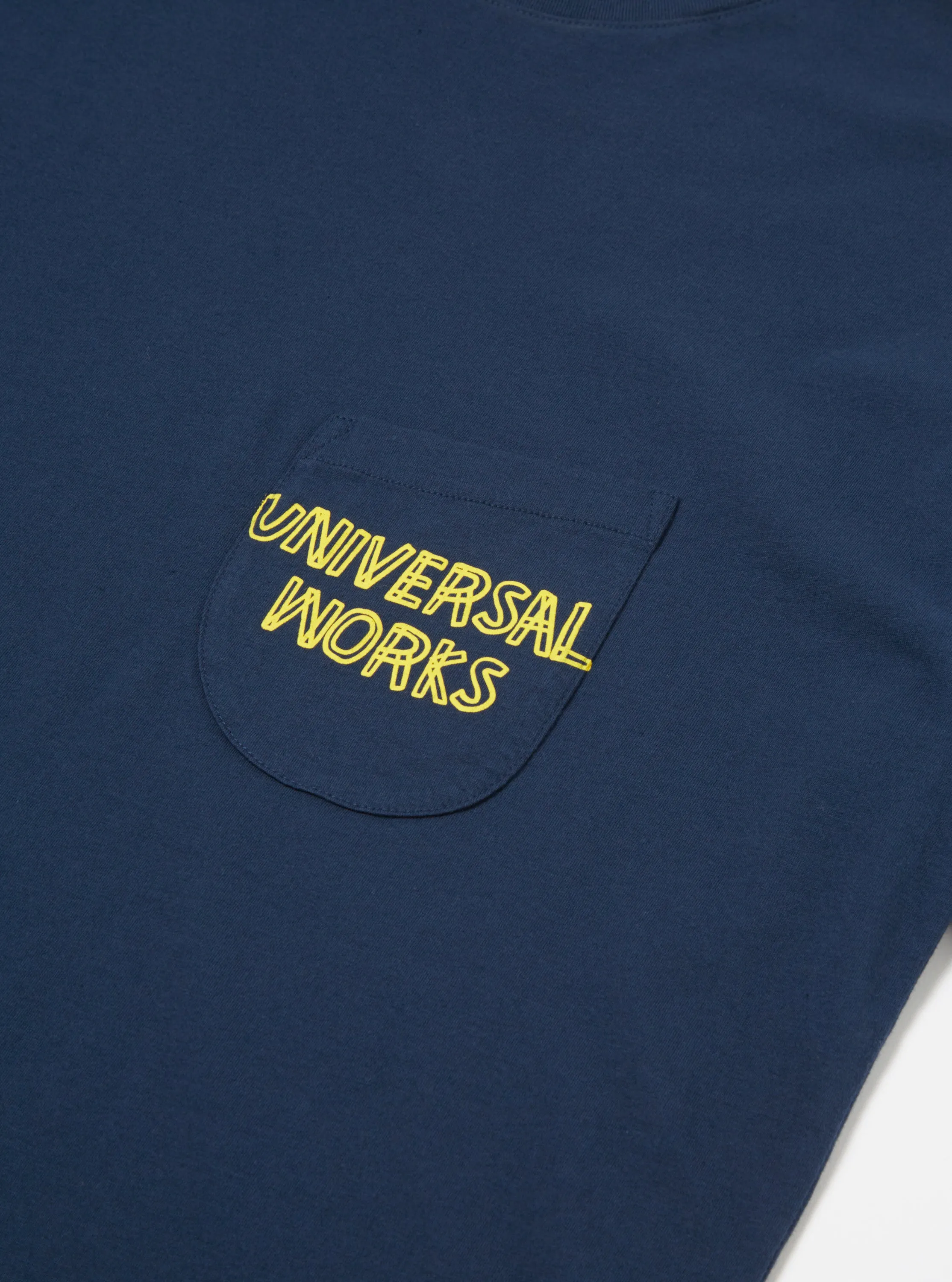 Universal Works Print Pocket Tee in Navy Organic Jersey sold by Universal Works product image thumbnail 5