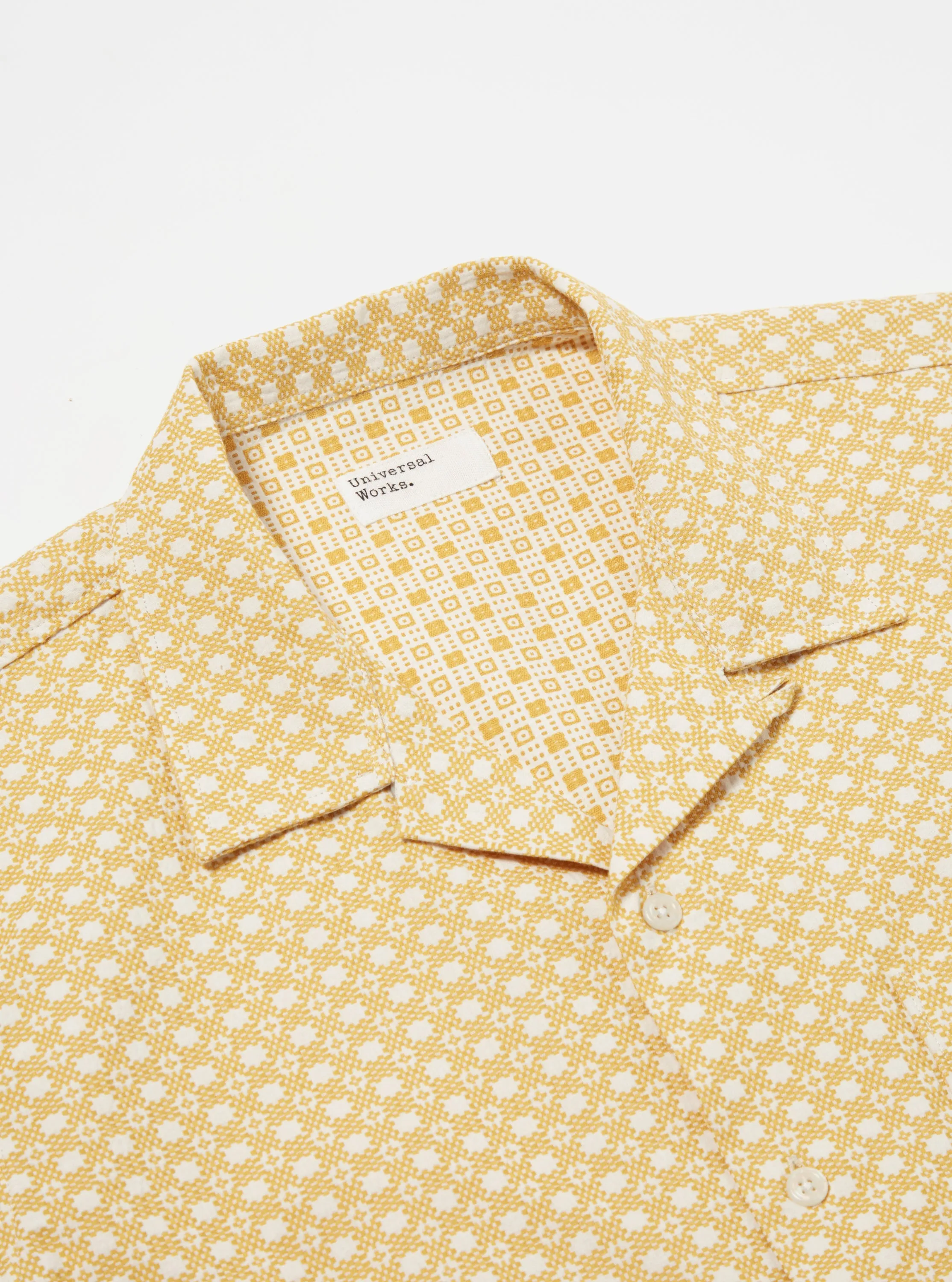 Universal Works Road Shirt in Yellow Tile 3 Cotton sold by Universal Works product image thumbnail 4