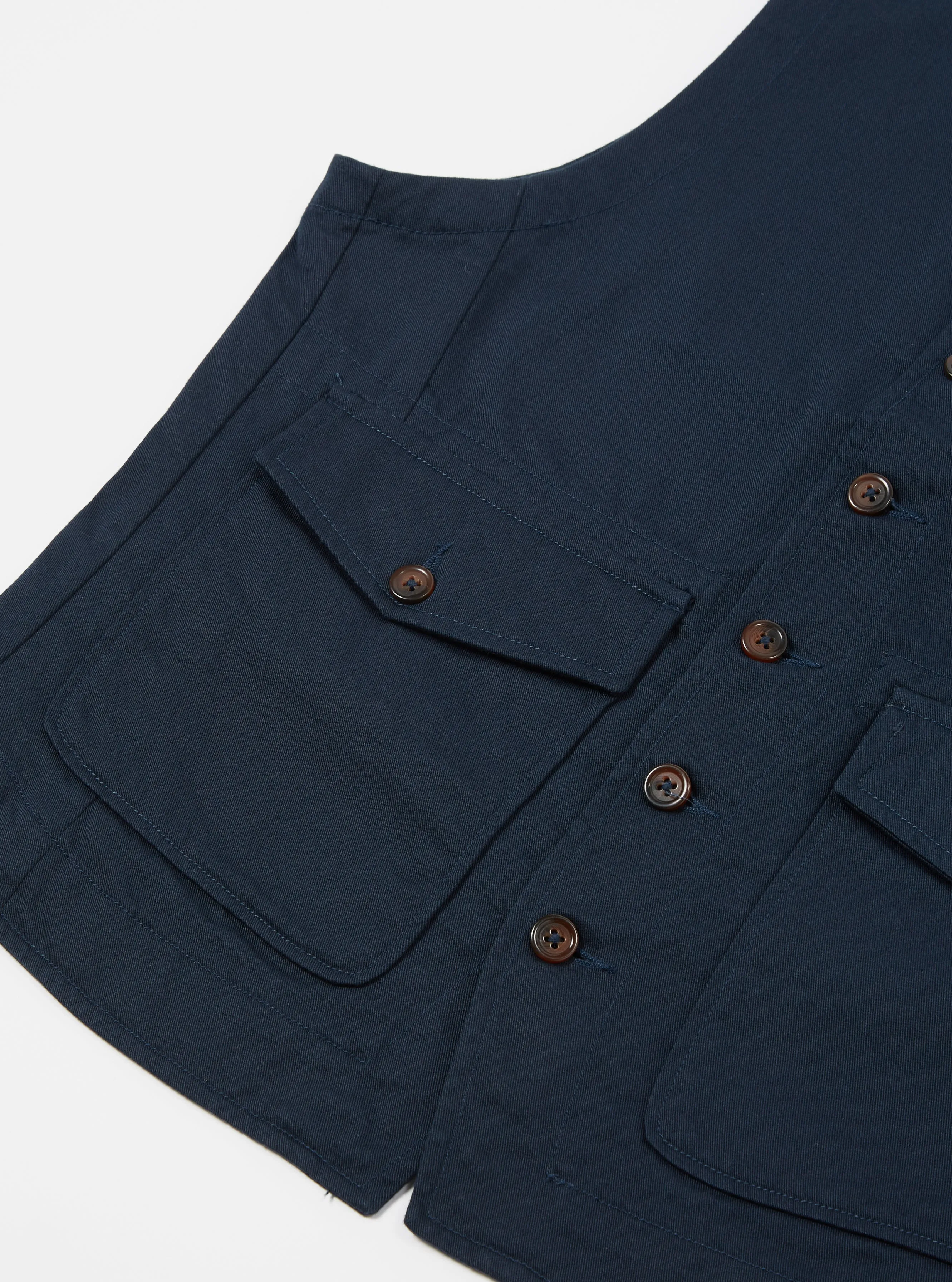 Navy Twill Field Waistcoat sold by Universal Works product image thumbnail 4