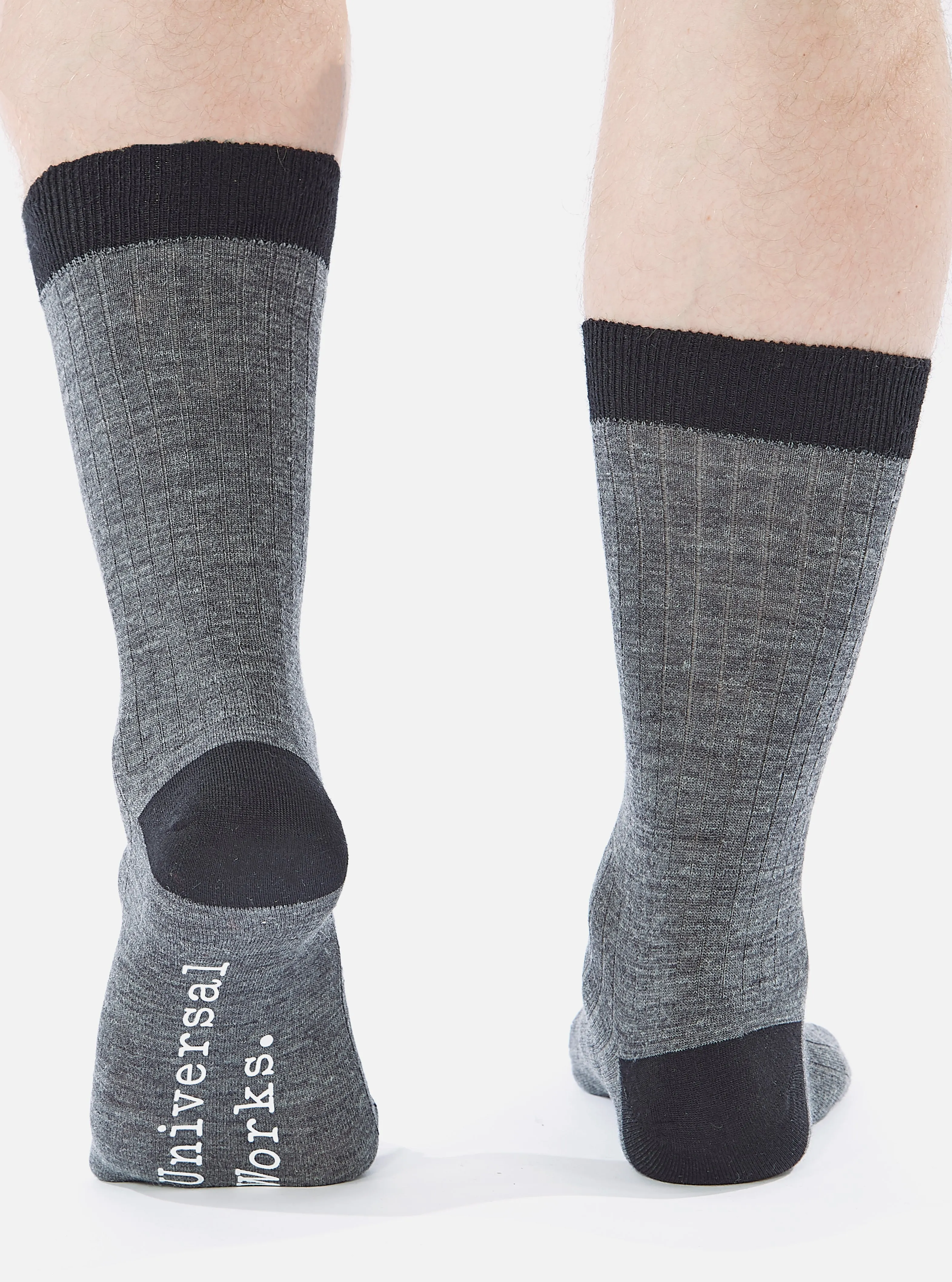 Grey Marl Merino Merino Classic Sock sold by Universal Works product image thumbnail 5