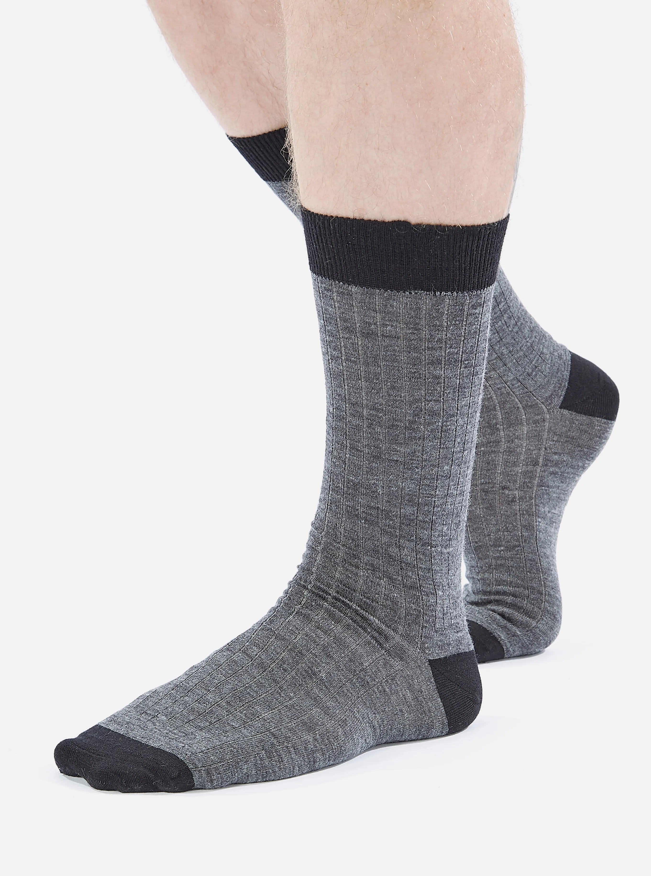 Grey Marl Merino Merino Classic Sock sold by Universal Works product image thumbnail 4
