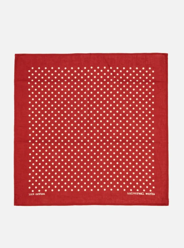 Universal Works Pocket Square in Red Classic Dot sold by Universal Works