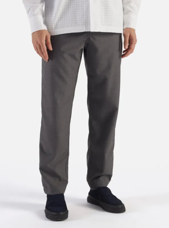 Universal Works Military Chino in Grey Marl Tropical Suiting sold by Universal Works