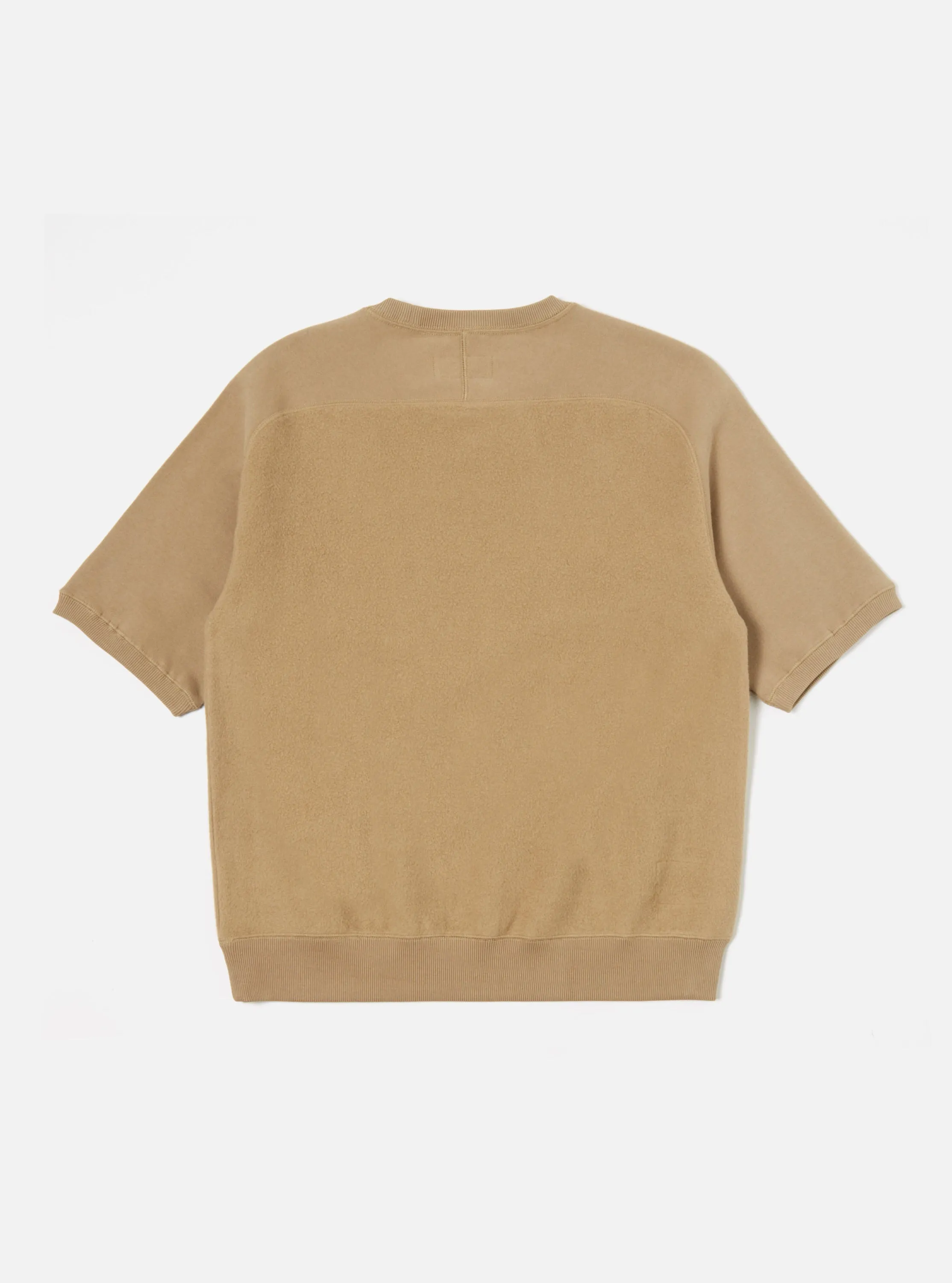 Universal Works Short Sleeve Sweatshirt in Sand Brush Back Sweat sold by Universal Works product image thumbnail 3