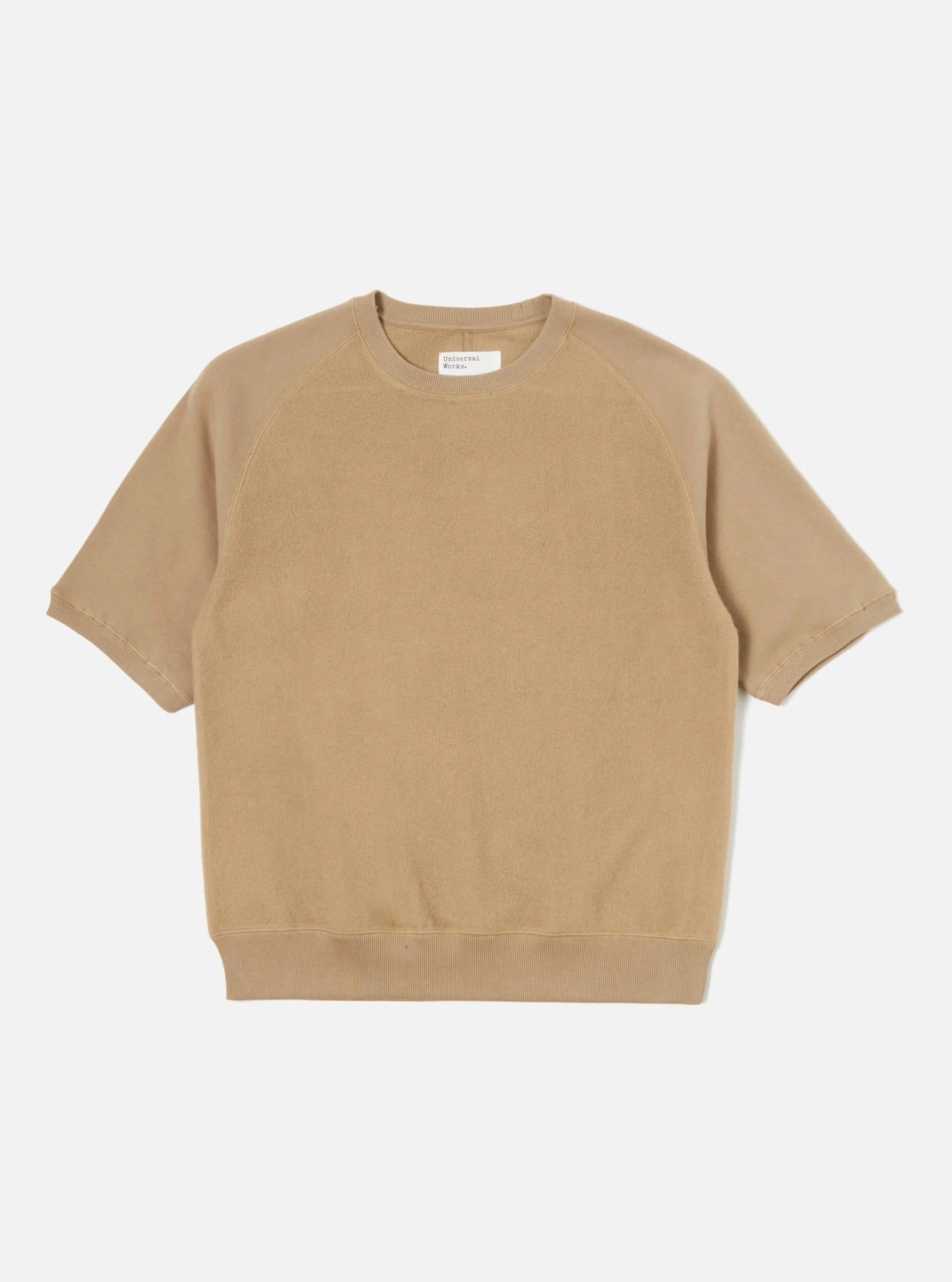 Universal Works Short Sleeve Sweatshirt in Sand Brush Back Sweat sold by Universal Works product image thumbnail 2