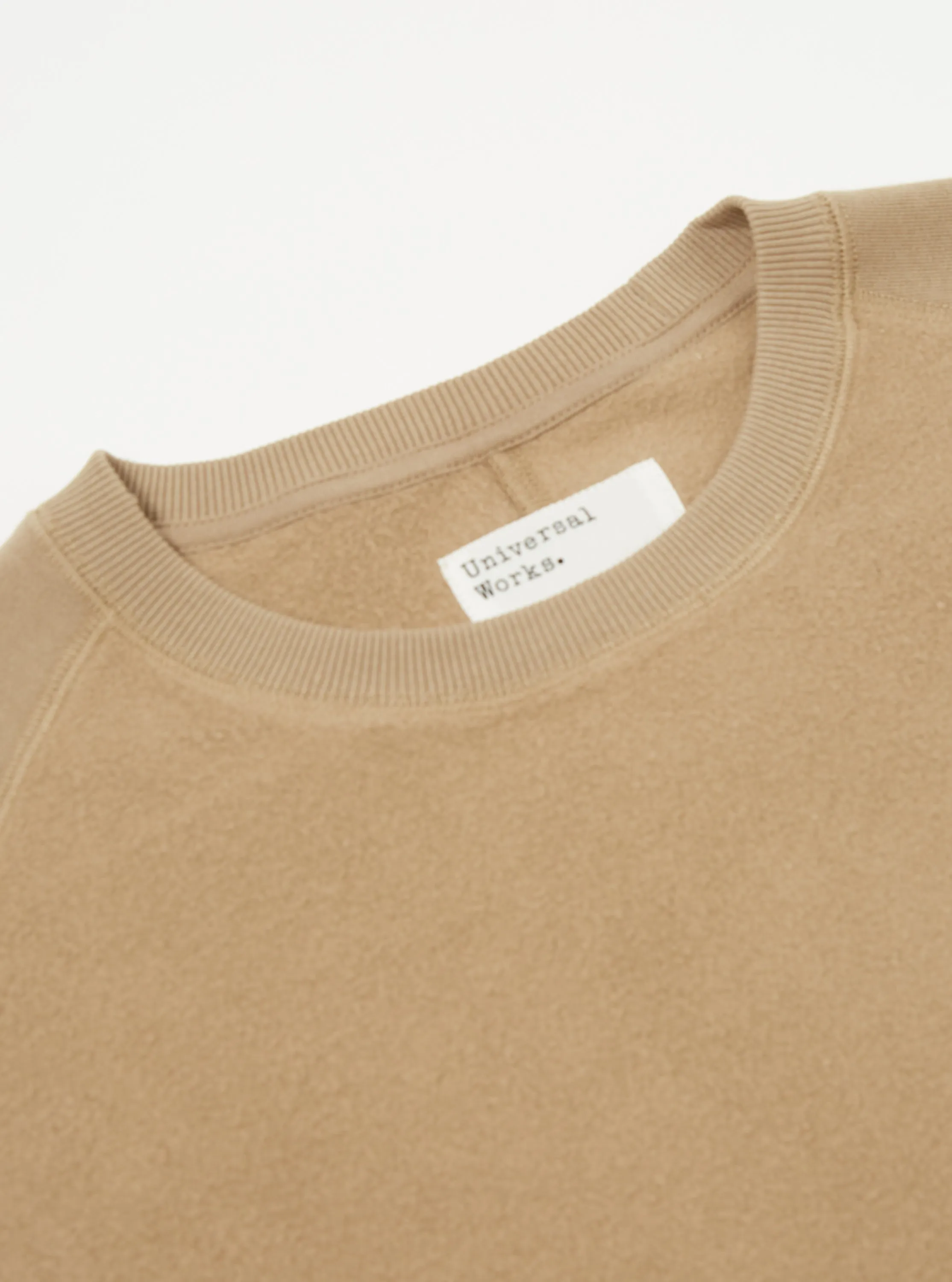 Universal Works Short Sleeve Sweatshirt in Sand Brush Back Sweat sold by Universal Works product image thumbnail 4