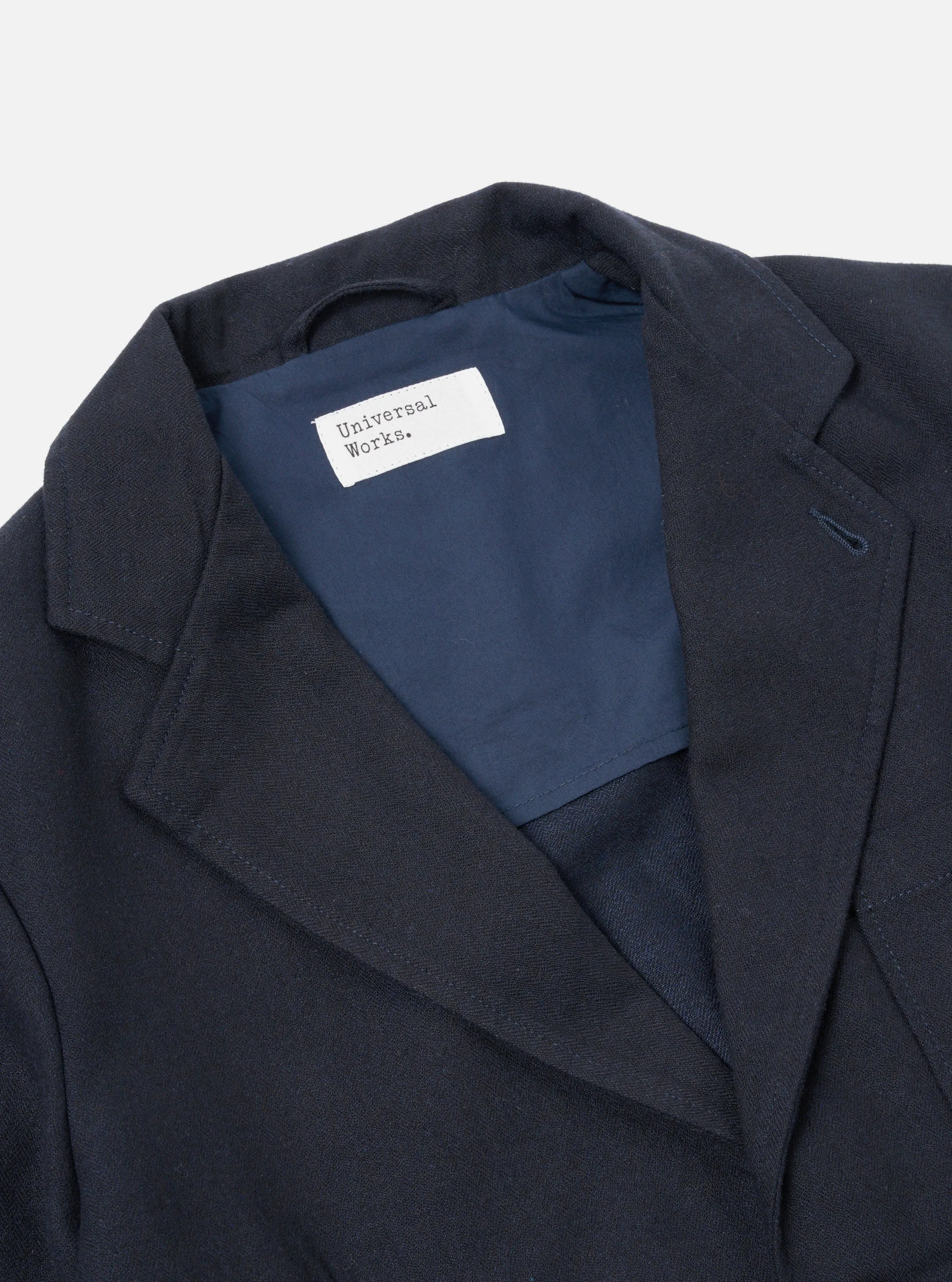 Universal Works Two Button Jacket in Navy Upcycled Italian Tweed sold by Universal Works product image thumbnail 3