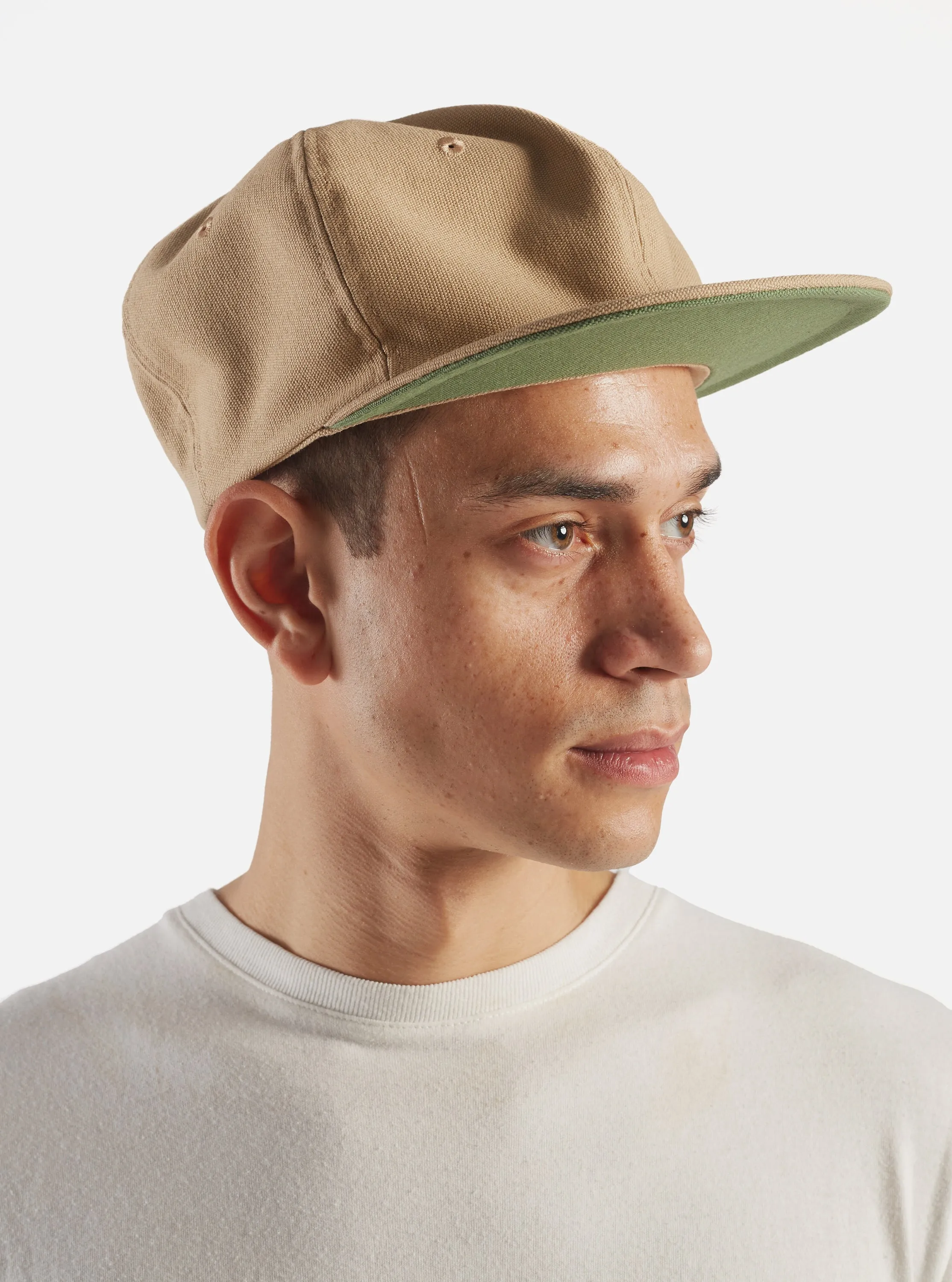 Universal Works Cricket Cap in Summer Oak Canvas sold by Universal Works product image thumbnail 2