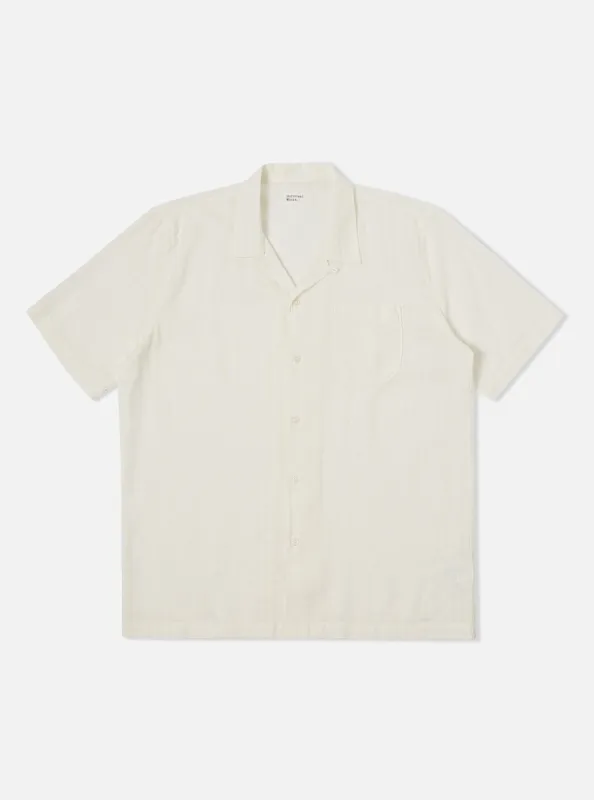 Universal Works Road Shirt in Ecru Toga Cotton sold by Universal Works