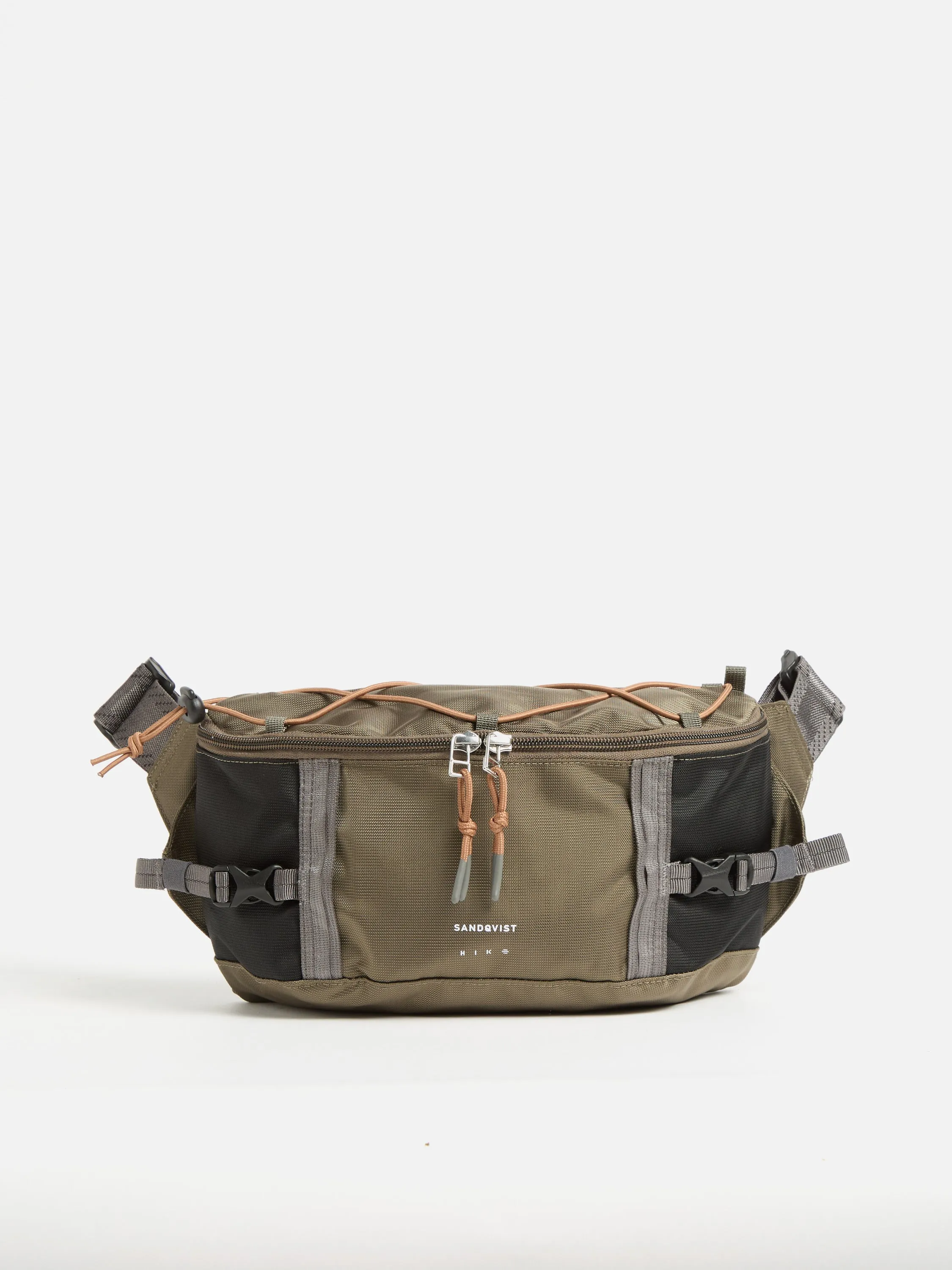 Sandqvist Allterrain Hike Crossbody Bag in Multi Brown Recycled Nylon sold by Universal Works